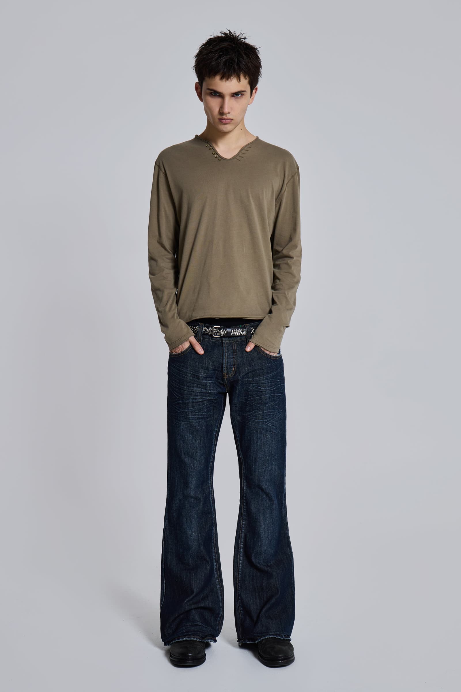 Blue Coated Drift Jeans