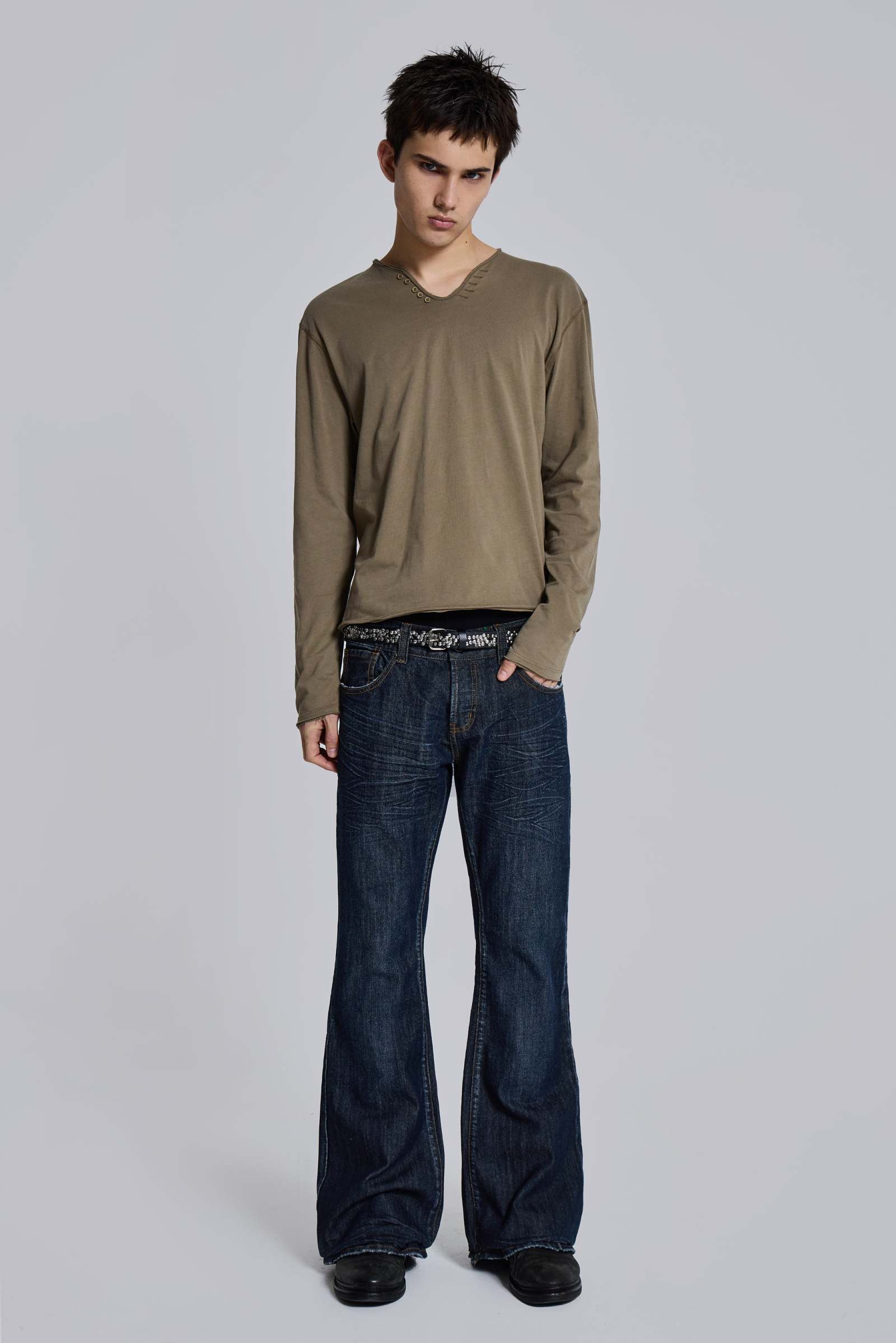 Blue Coated Drift Jeans