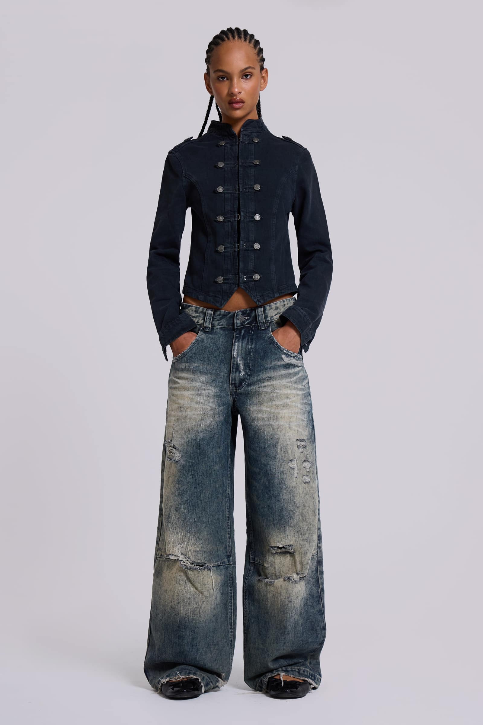 JADED LONDON Dirty Lowrise Colossus Jeans(関税/送料込) Dirty Lowrise Colossus Jeans | Jaded London | Clothing