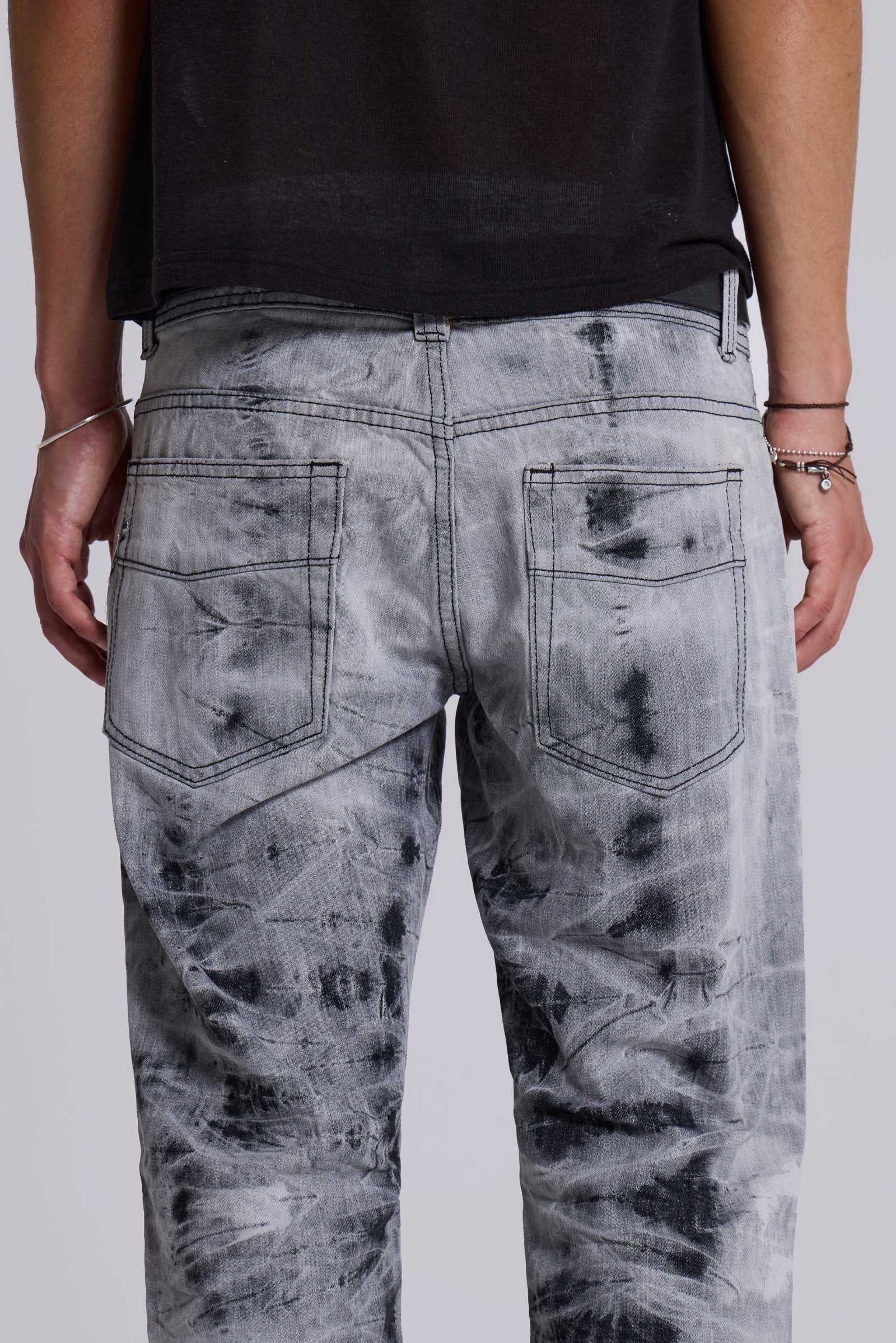 【JADED LONDON】送料関税込み Grey Tie Dye Drift ジーンズ Grey Tie Dye Drift Jeans | Jaded London | Clothing
