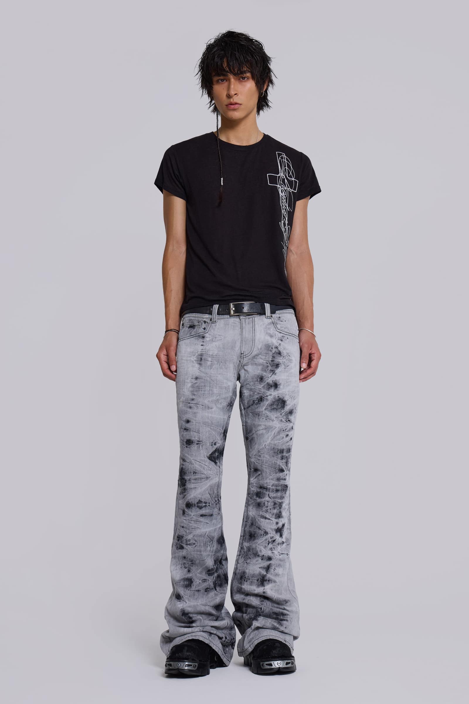 【JADED LONDON】タイダイ ドリフト ジーンズ *送料/関税込み* Grey Tie Dye Drift Jeans | Jaded London | Clothing