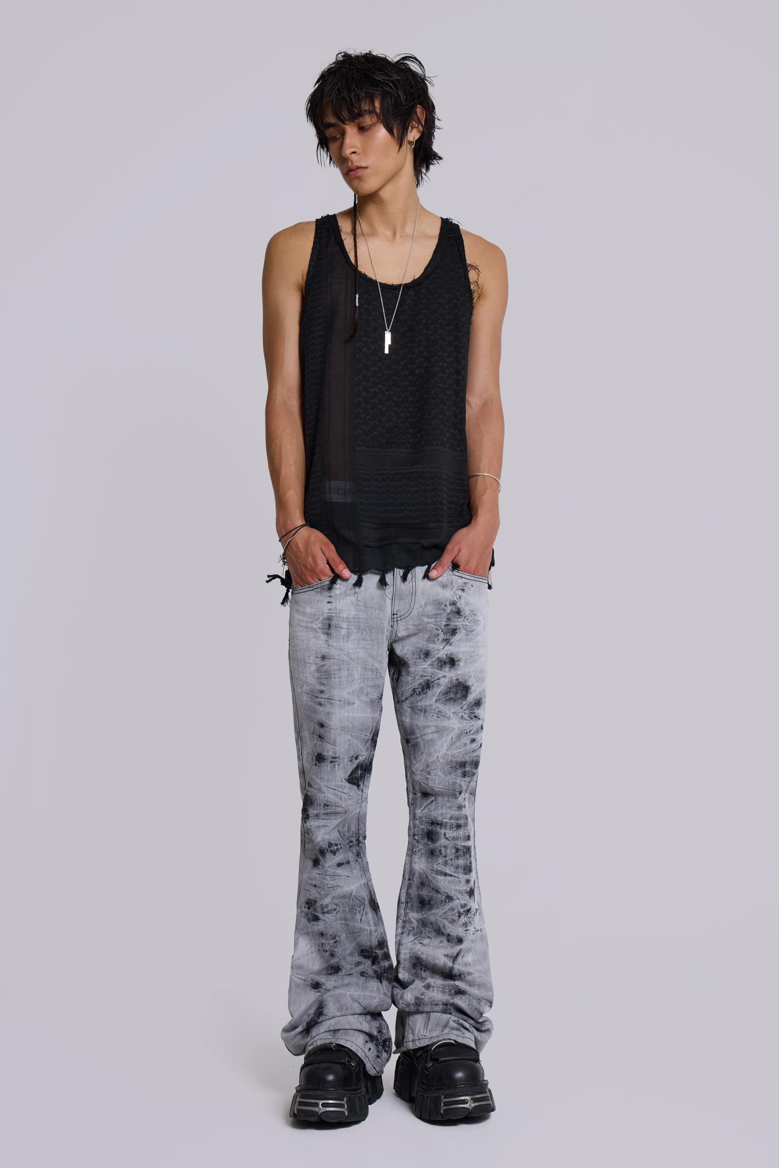 Grey Tie Dye Drift Jeans | Jaded London | Clothing