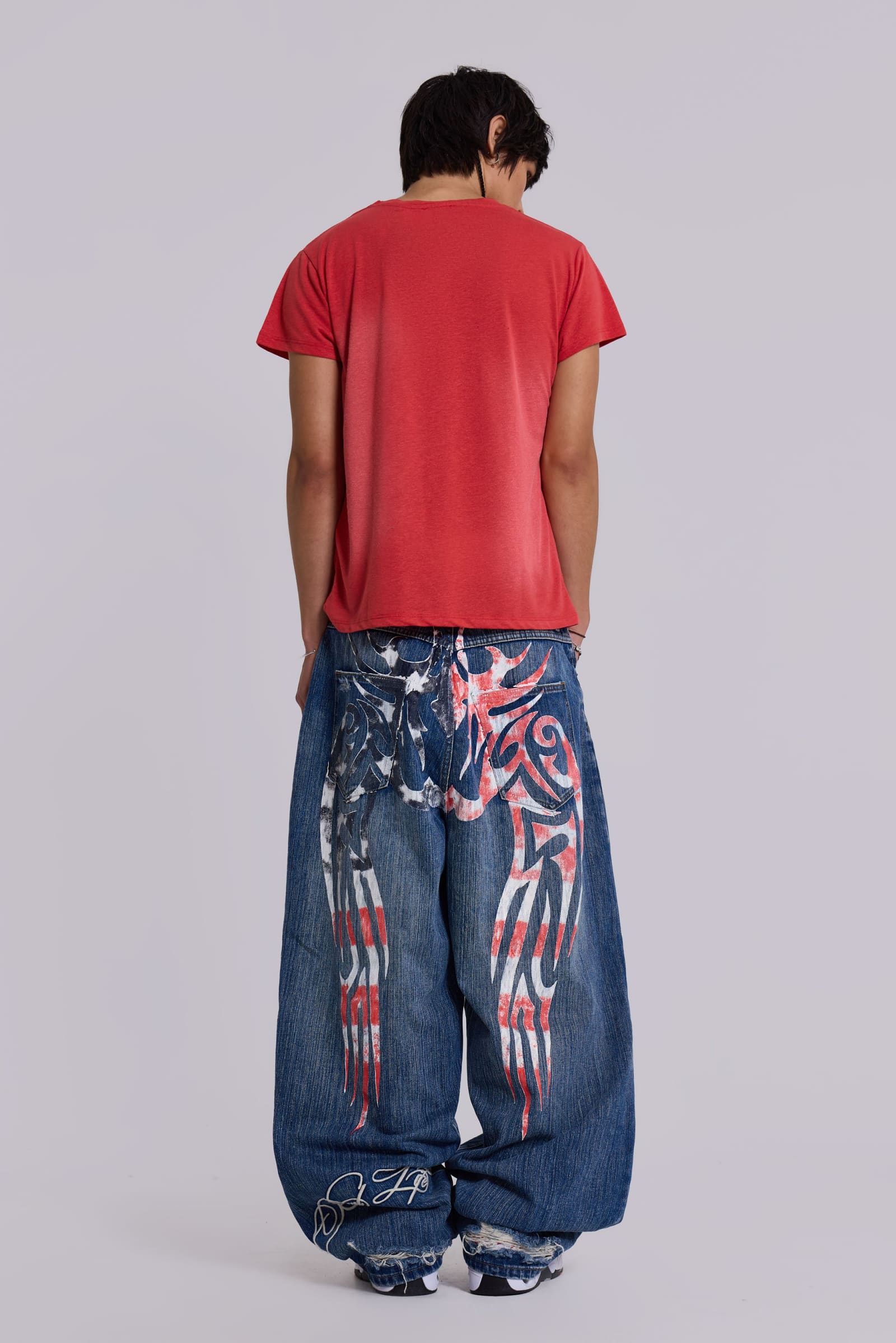 【JADED LONDON】Creased Indigo XL Colossus Jeans ※送関込 Eagle XL Colossus Jeans | Jaded London | Clothing