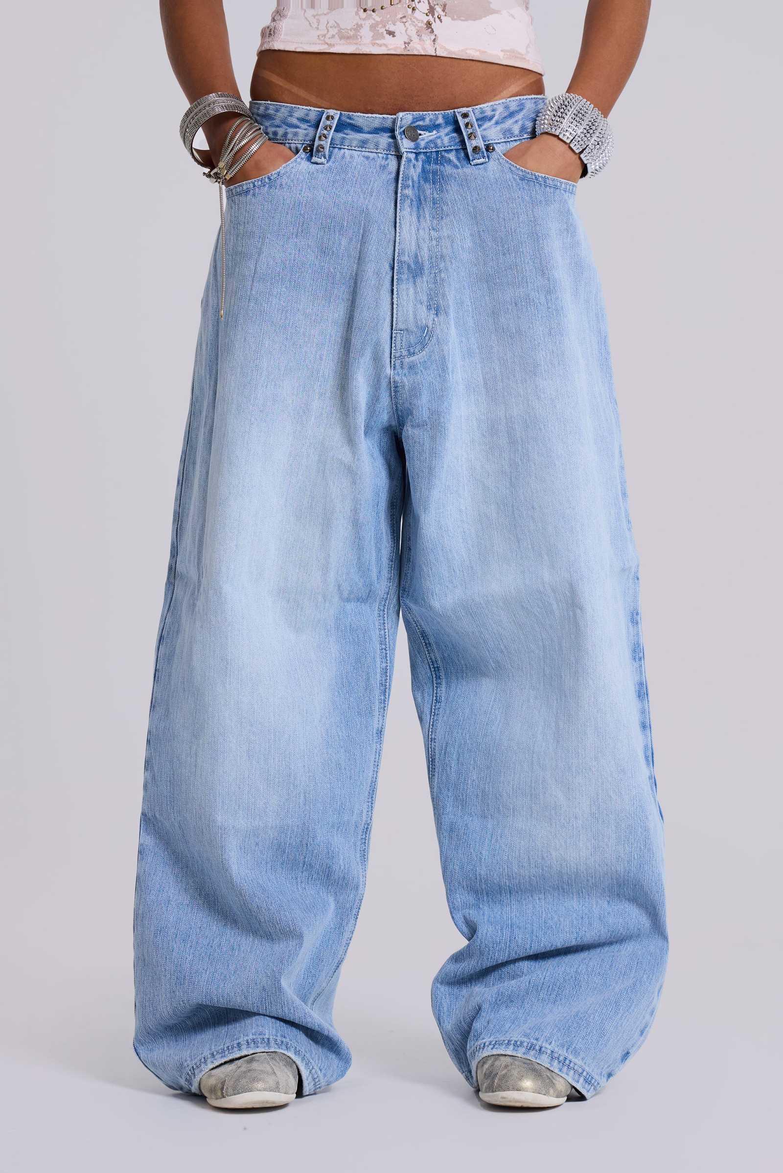 【JADED LONDON】Blue Sapphire XL Colossus ジーンズ Blue Sapphire XL Colossus Jeans | Jaded London | Clothing