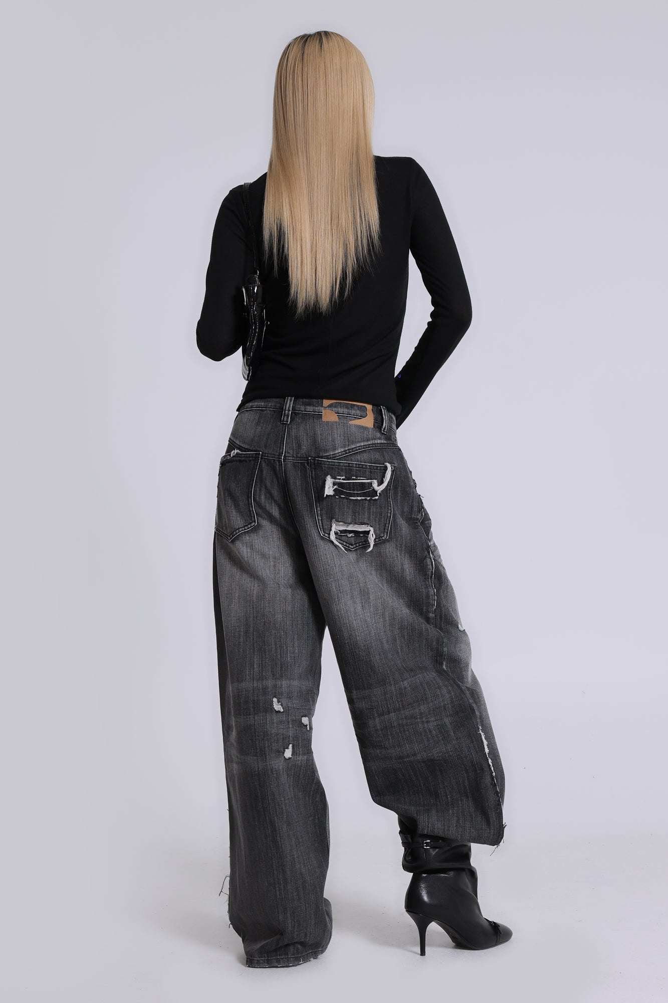 Black Eroded XL Colossus Jeans