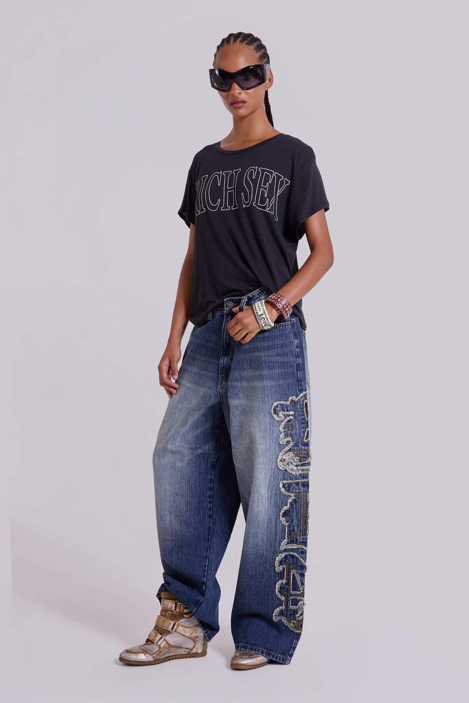 ★JADED LONDON★Gothic Print XL Colossus Jeans Gothic Print XL Colossus Jeans | Jaded London | Clothing