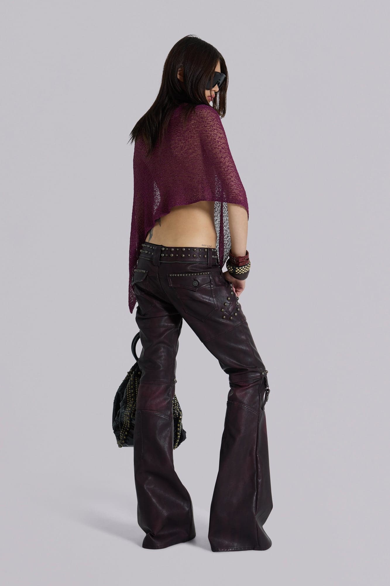 Infinity Multiway Knit Cape in Wine