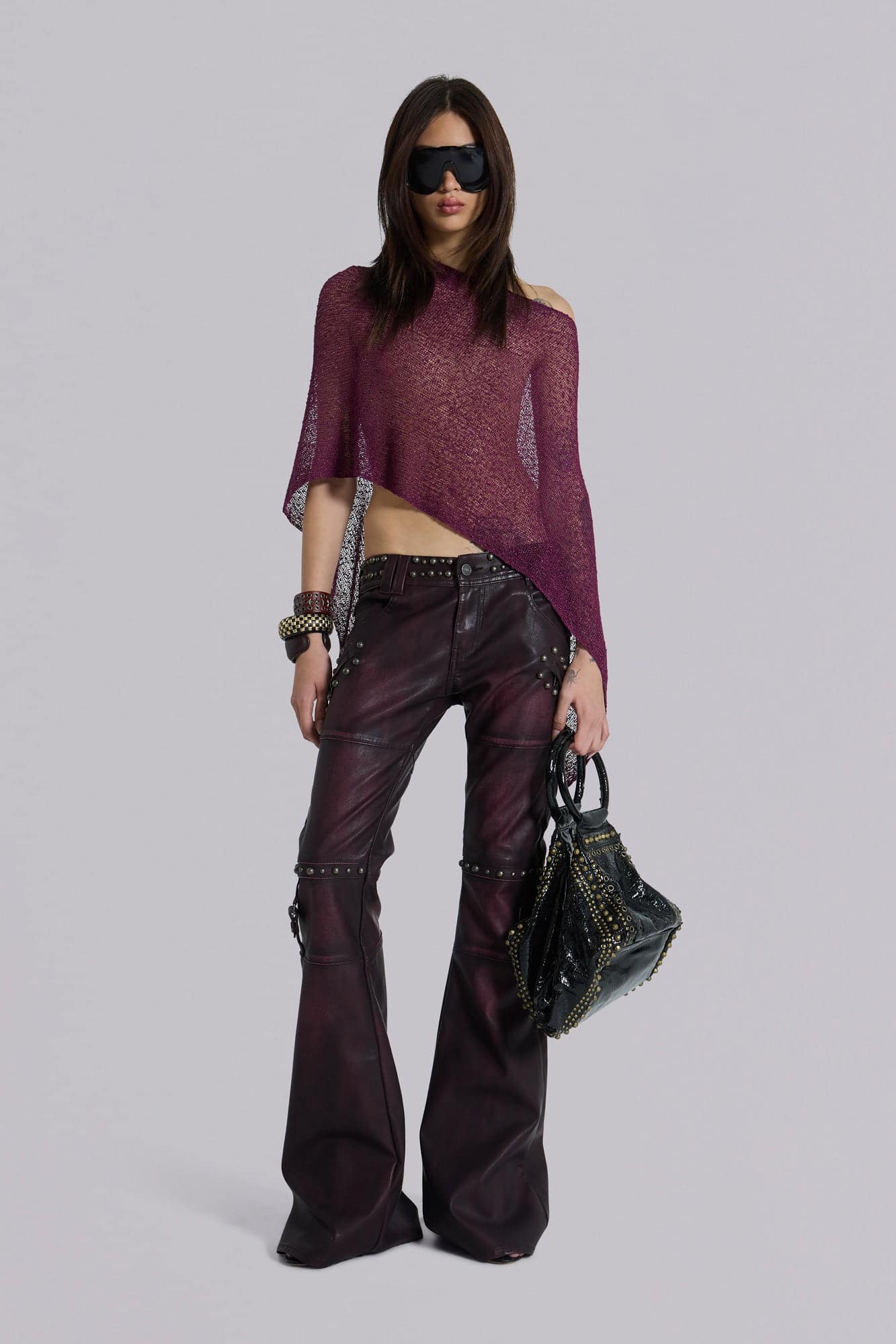 Infinity Multiway Knit Cape in Wine