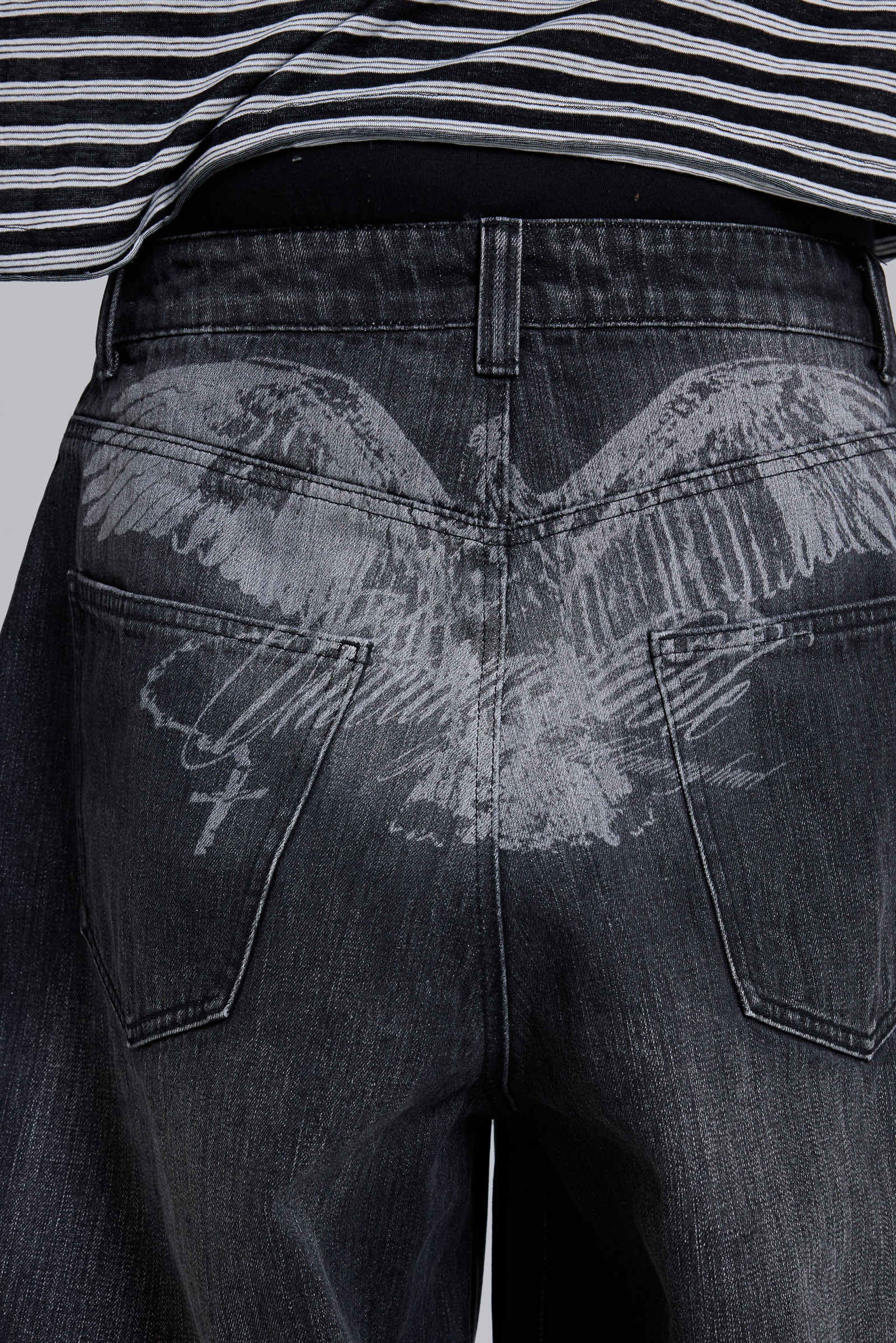 BLACK WASHED FALCON XL COLOSSUS JEAN