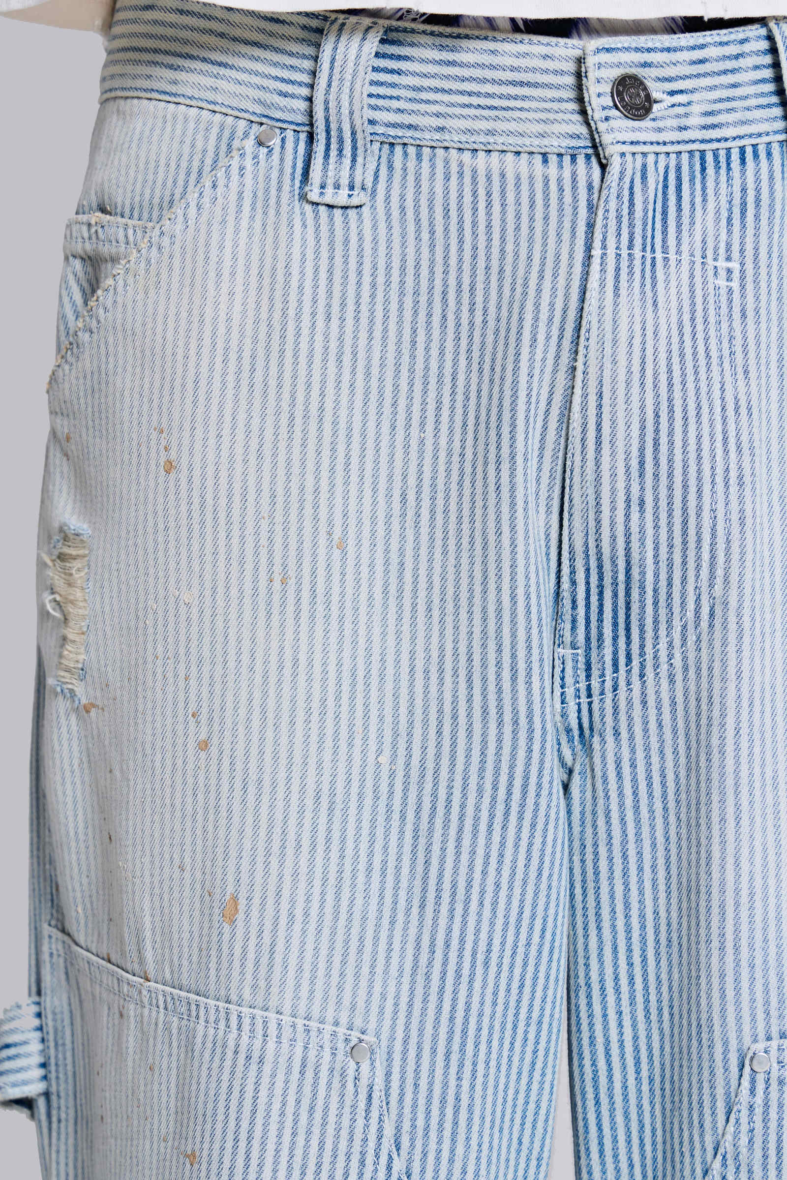 Pinstripe Double Knee Carpenter Jeans