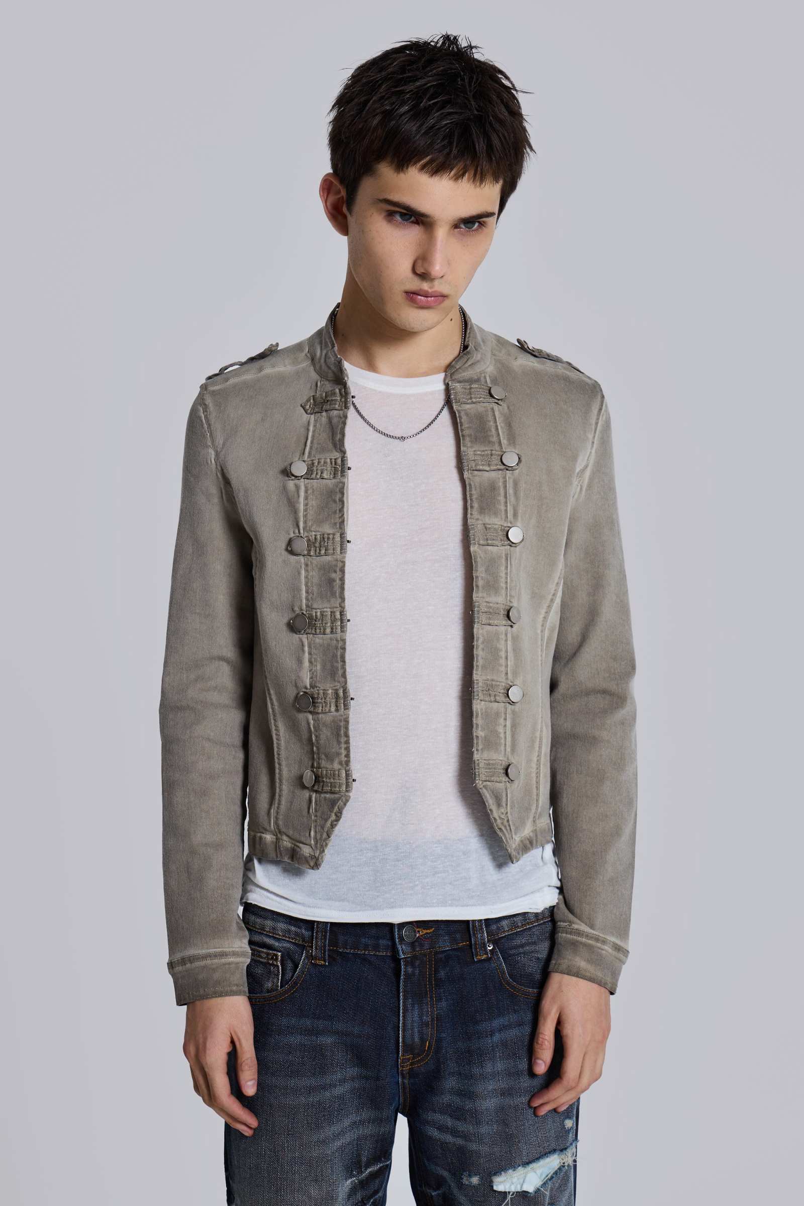 Rebel Military Jacket in Clay