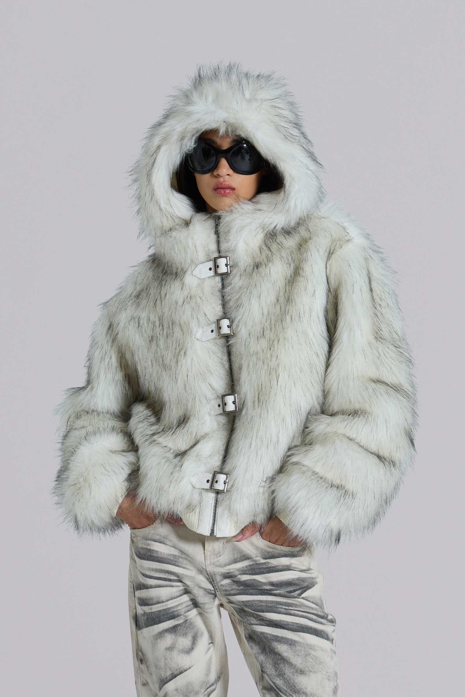 ジャケット・アウター jaded london Fur Blonde Mendoza Jacket Jaded London Mendoza Faux Fur Jacket in Blonde | REVOLVE