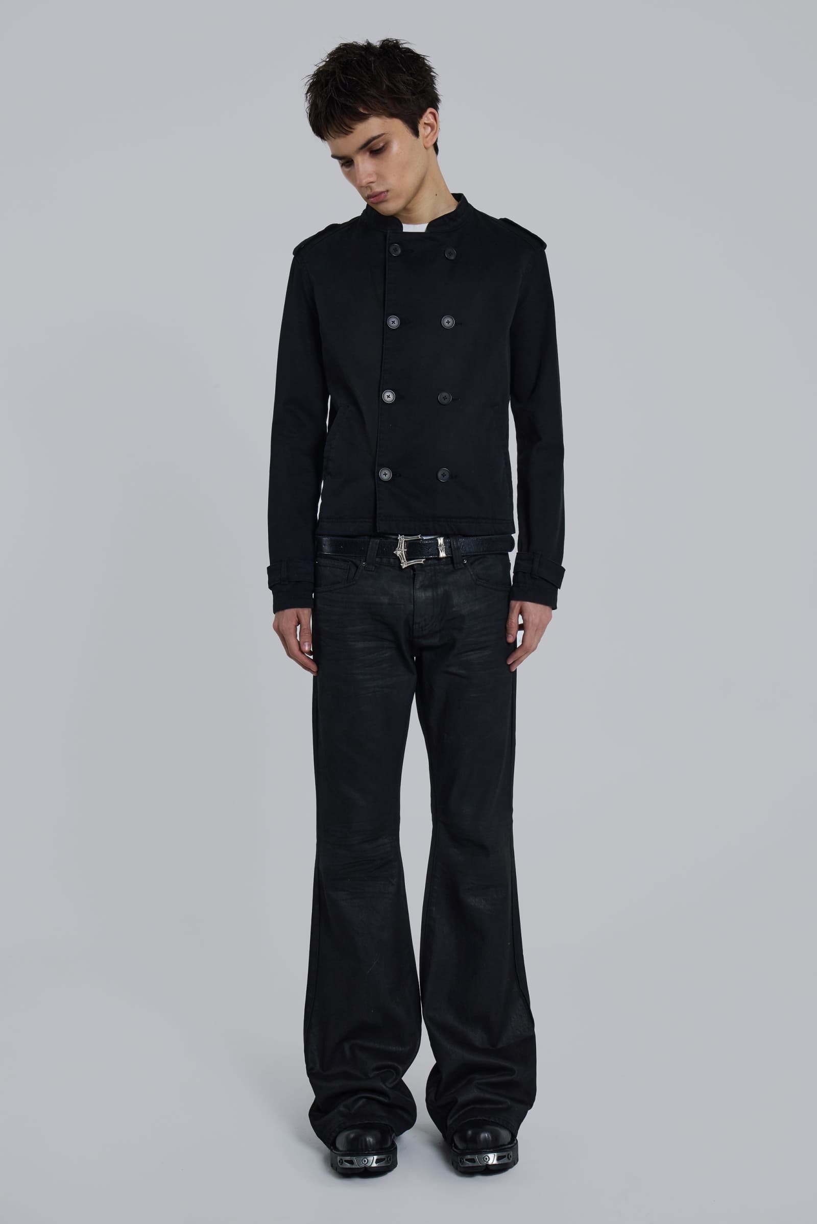 Violin Double Breasted Military Jacket