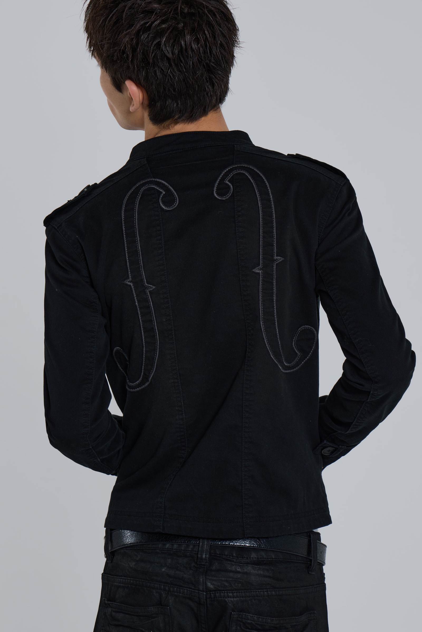 Violin Double Breasted Military Jacket