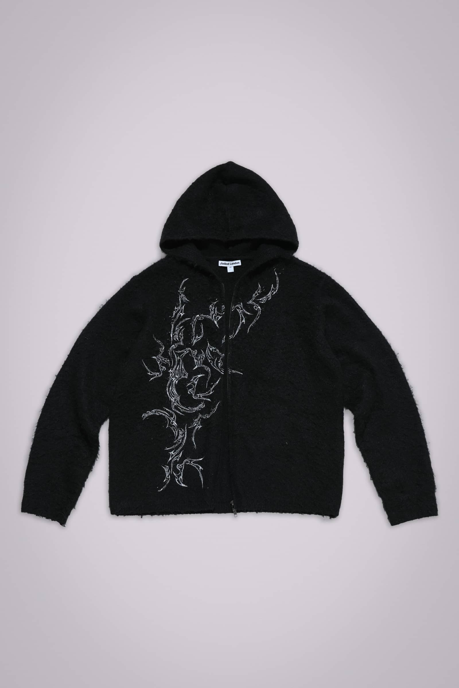 Scratch Mohair Zip-Up Hoodie