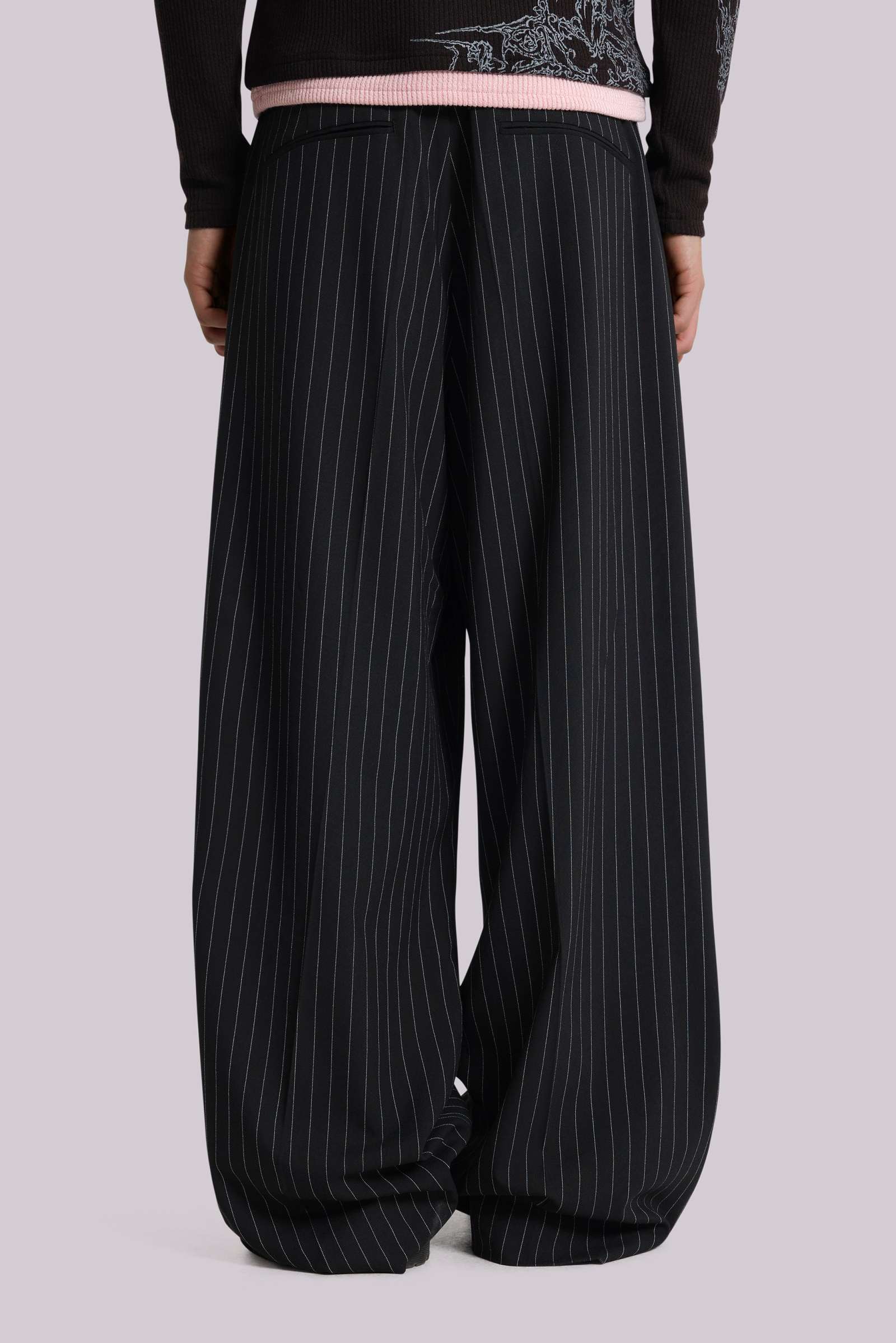 Black Pinstripe Goliath Pants