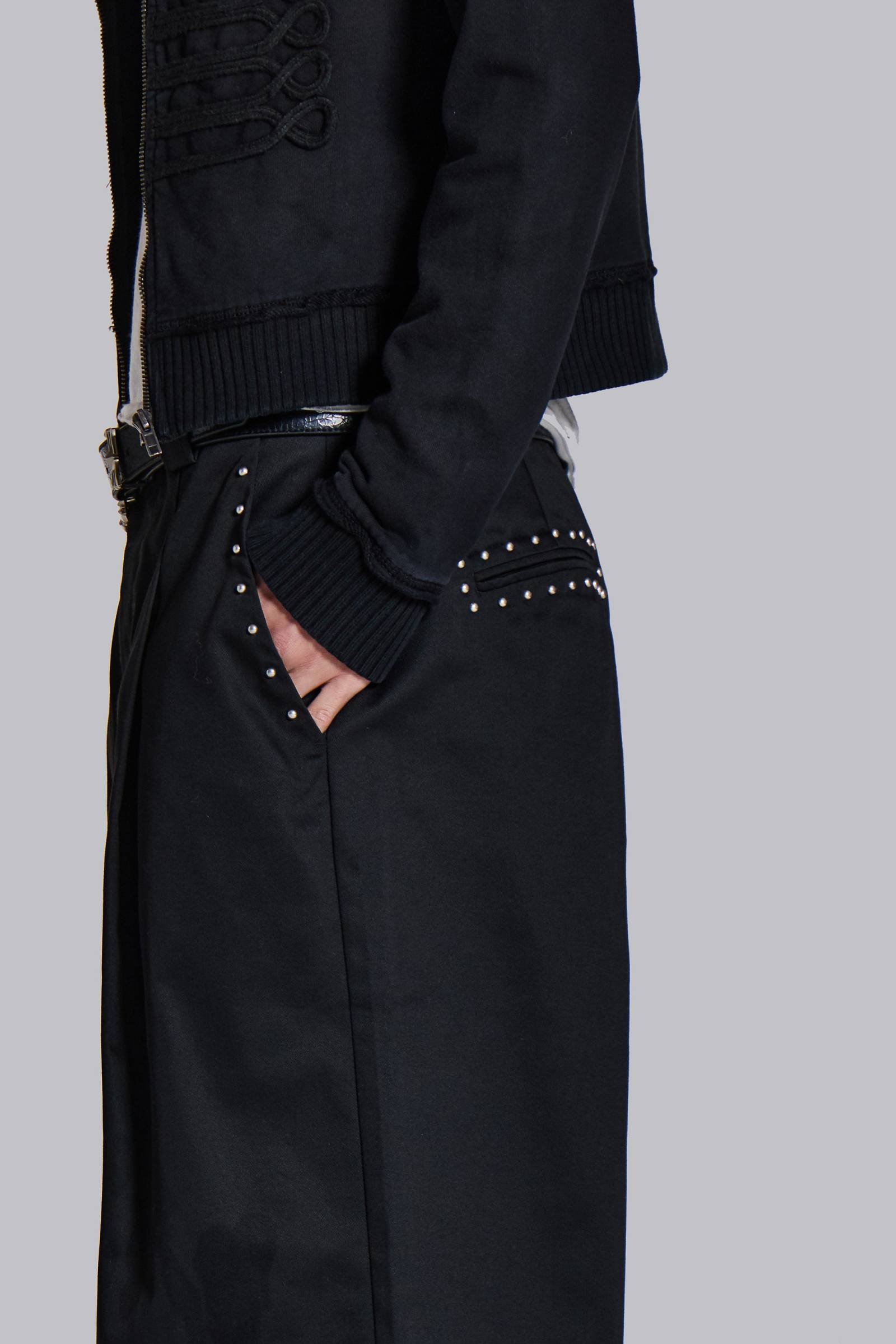 Studded Black Goliath Suit Pants