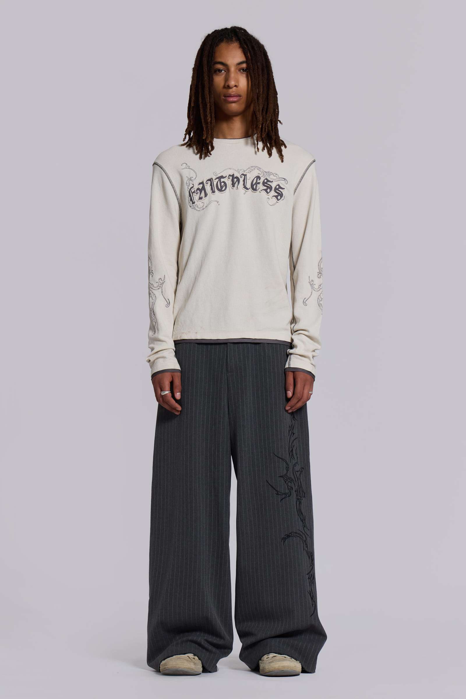 Tattoo Pinstripe Goliath Suit Pants