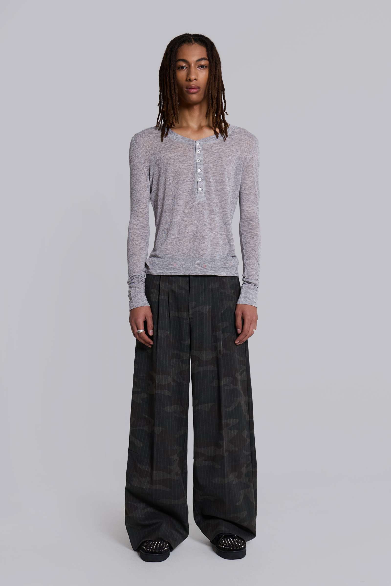 Camo Pinstripe Goliath Suit Pants