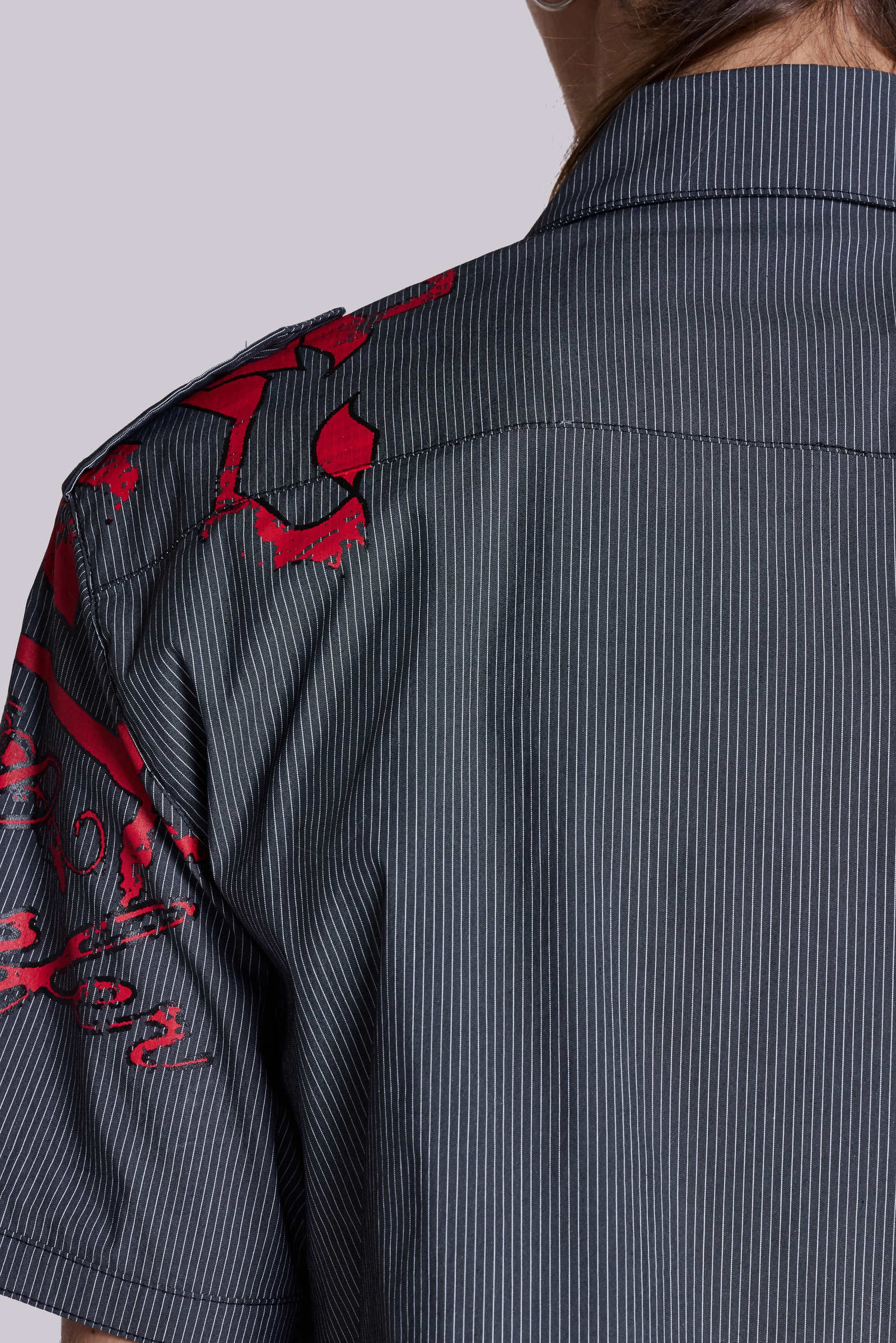 Script Pinstripe Shirt | Jaded London | Clothing