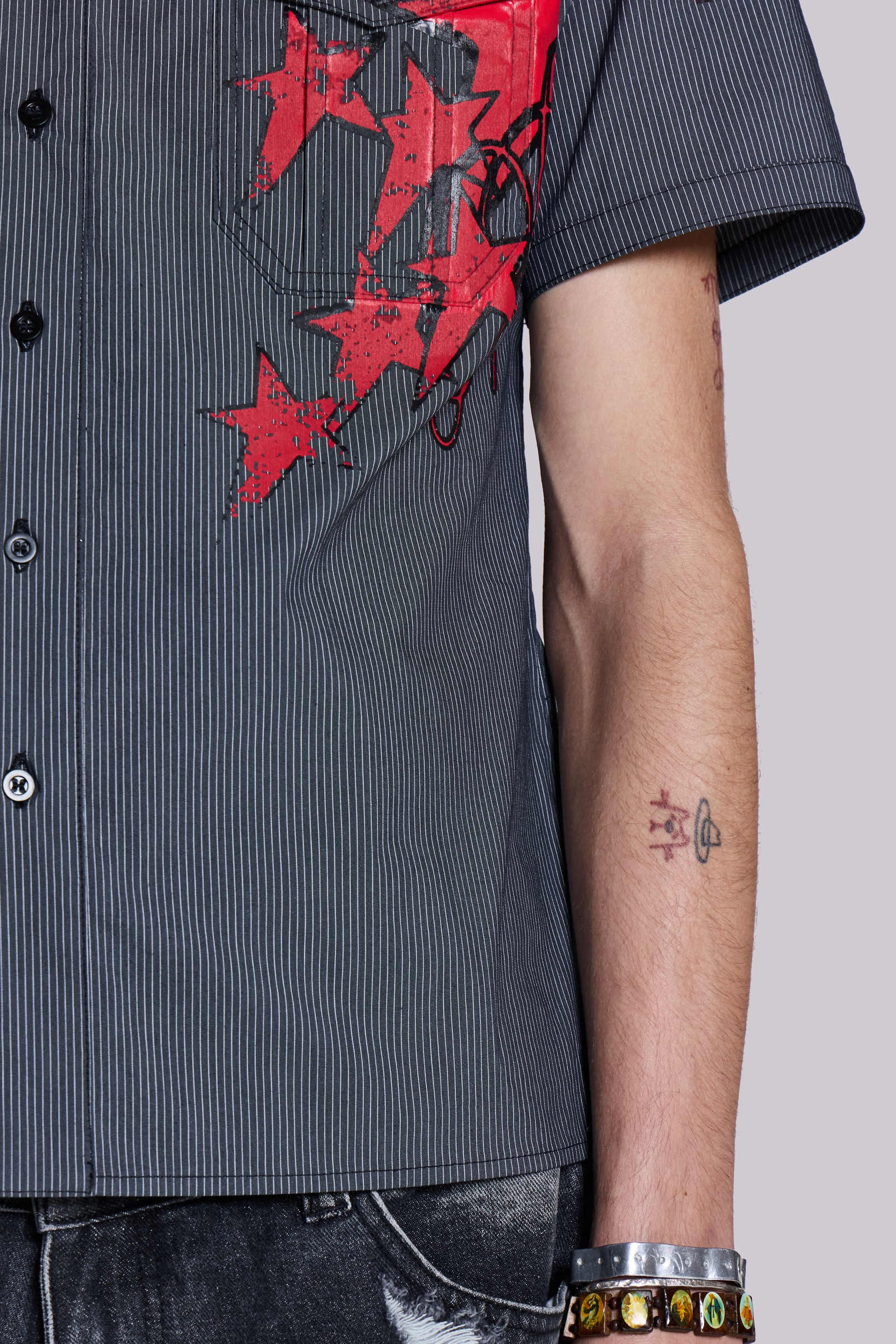 ★JADED LONDON UK★ Script Pinstripe Shirt Script Pinstripe Shirt | Jaded London | Clothing