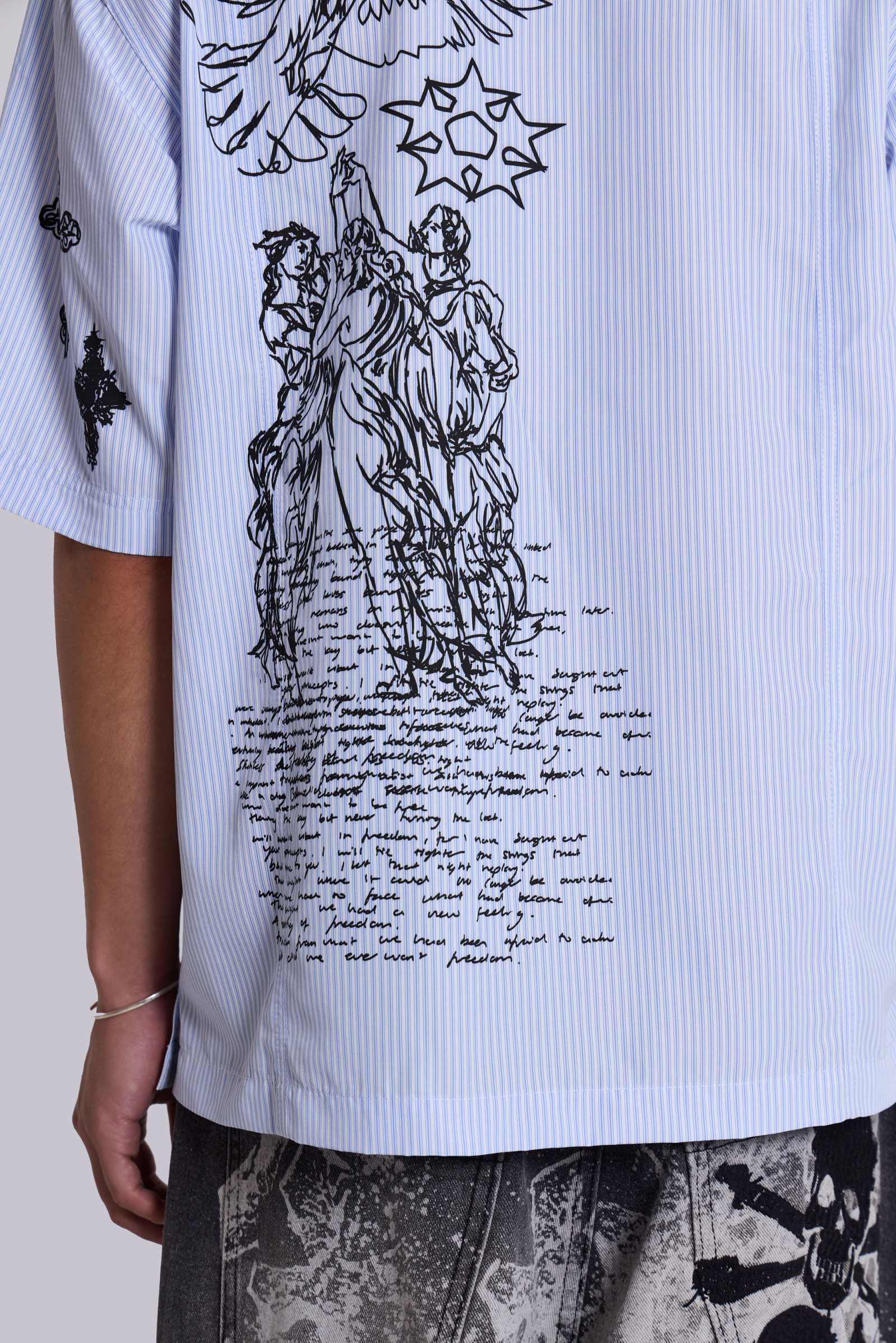 【JADED LONDON】 送料関税込み Tour Stripe T-Shirt Shop Stereo Stripe Shirt | Jaded London | Clothing