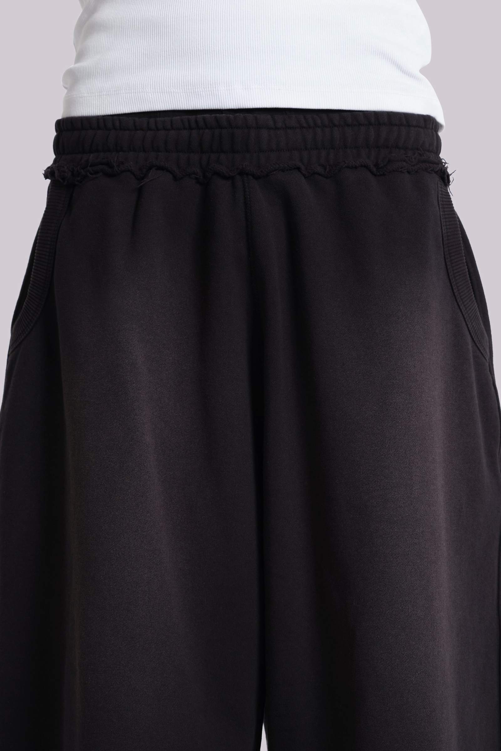 Shop Washed Black Monster Jogger Baggy Shorts Jaded London