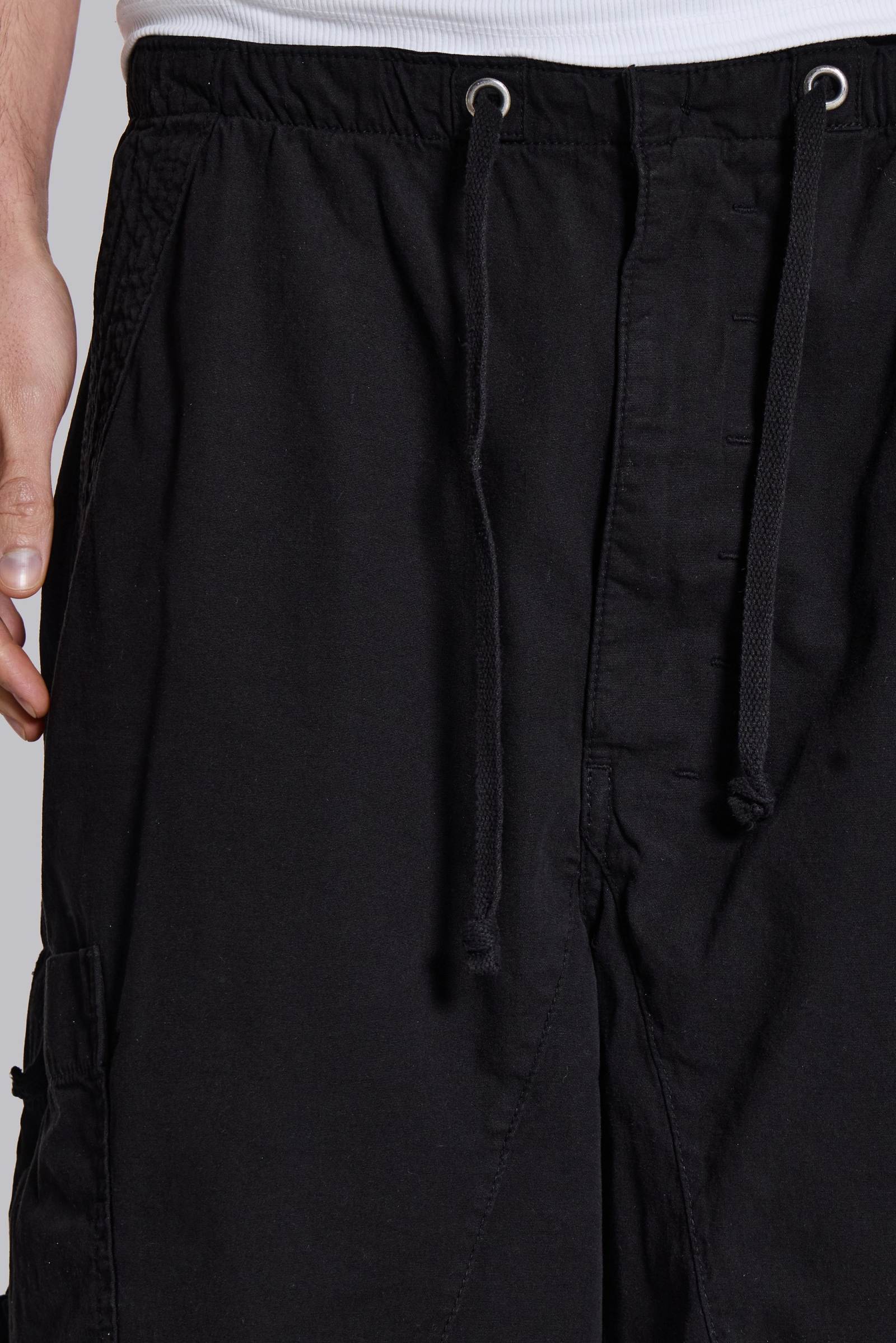 Black Parachute Cargo Baggy Shorts