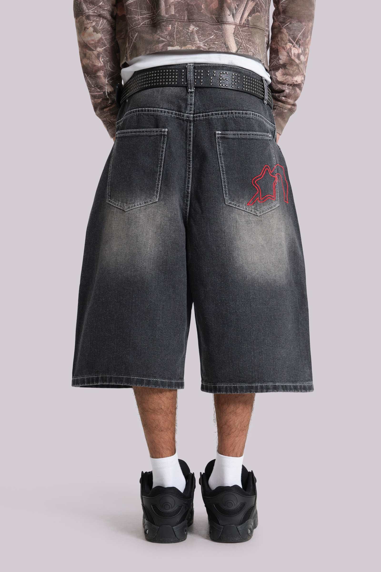 Washed Black Jumbo Jorts