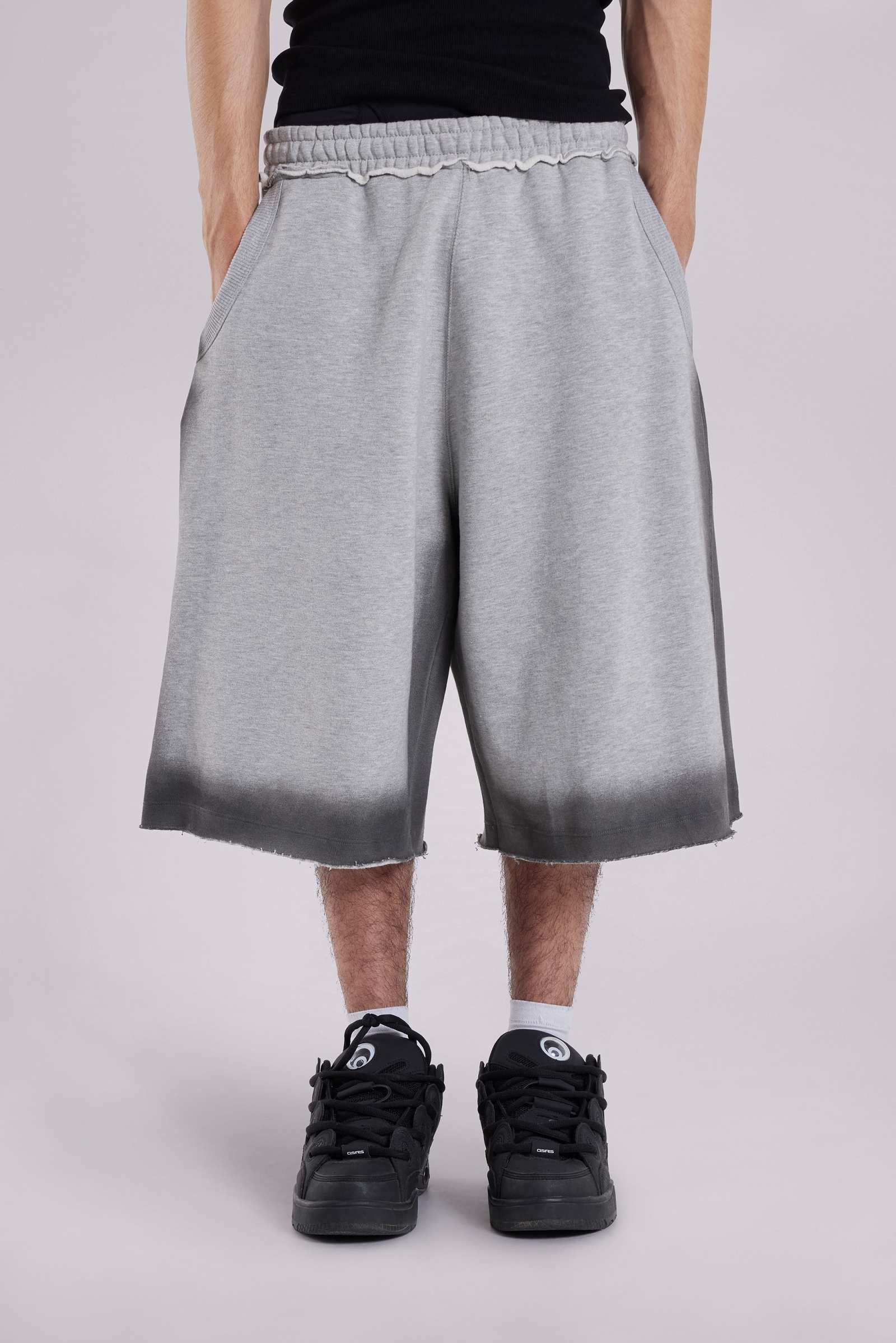 Grey Spray Monster Shorts