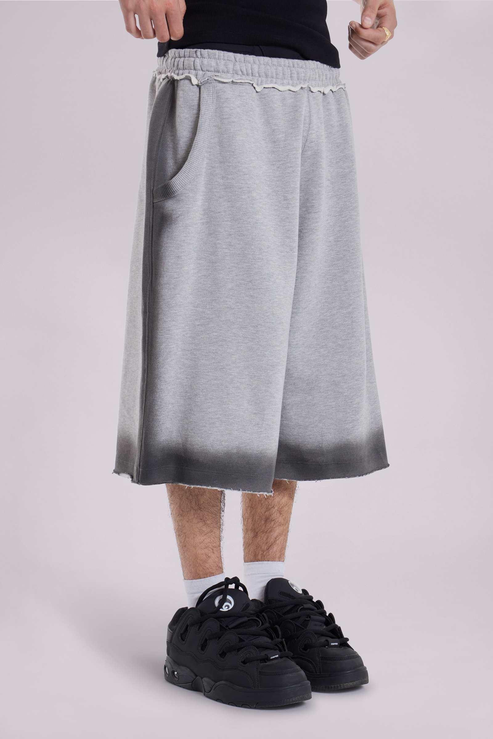 Grey Spray Monster Shorts