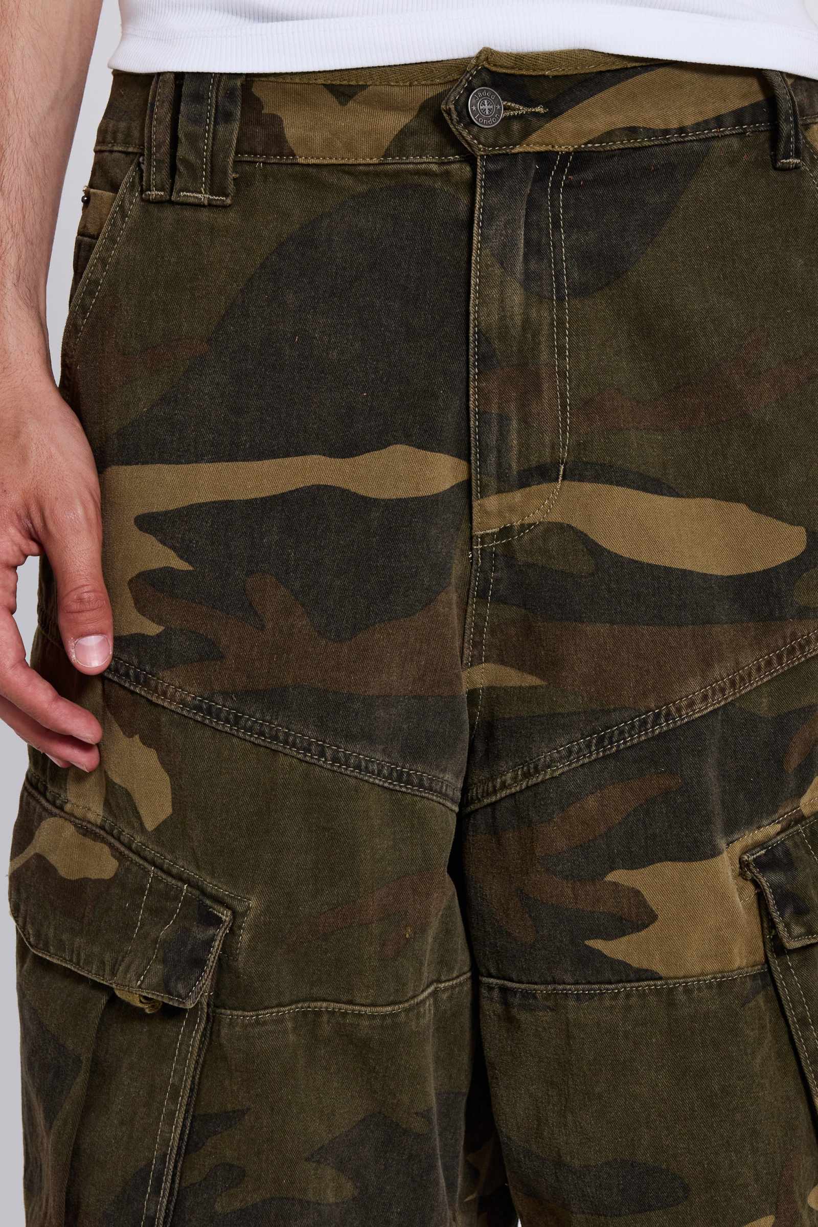 Shop Cadet Camo Baggy Shorts | Jaded London | Clothing
