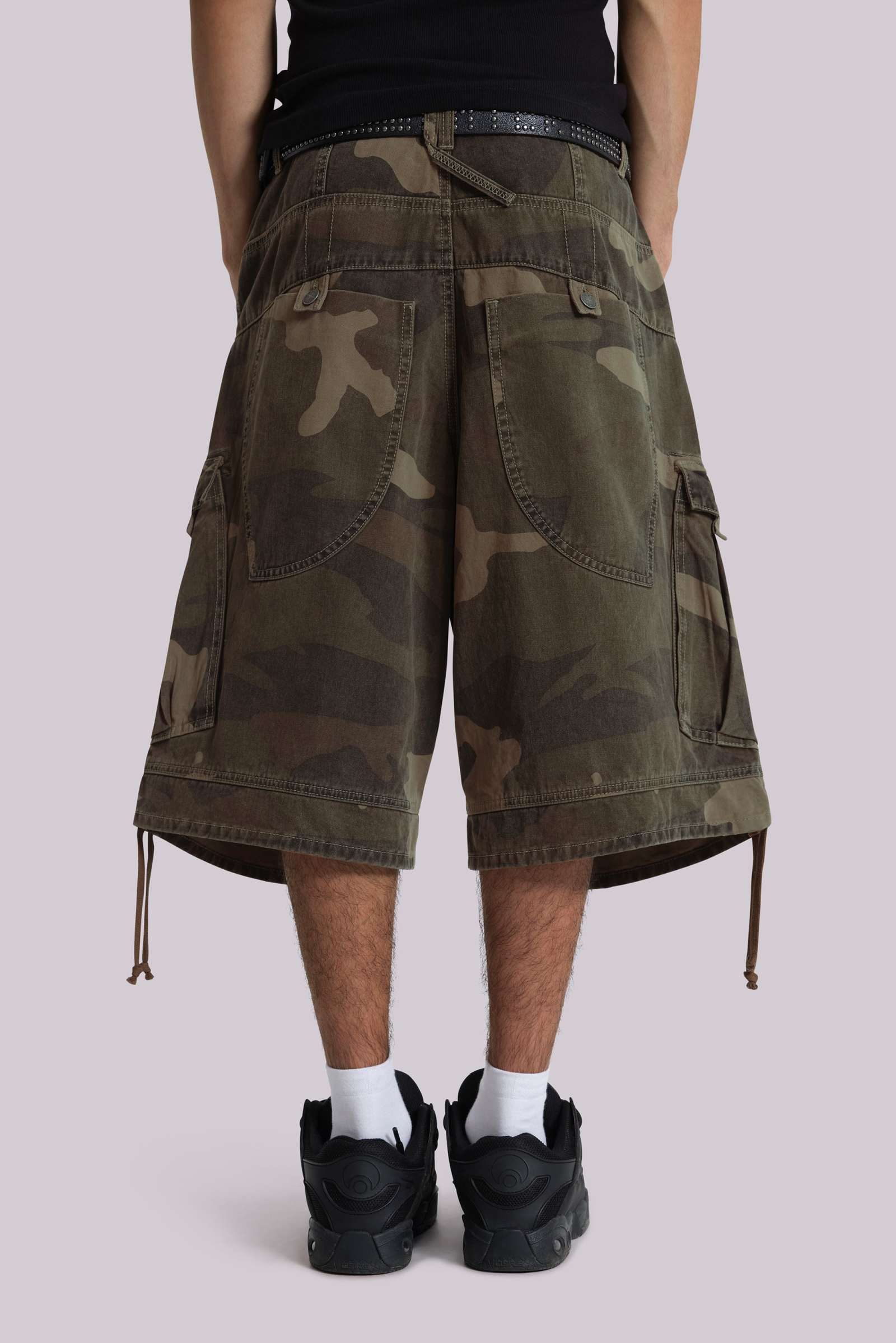 Shop Cadet Camo Baggy Shorts Jaded London Clothing