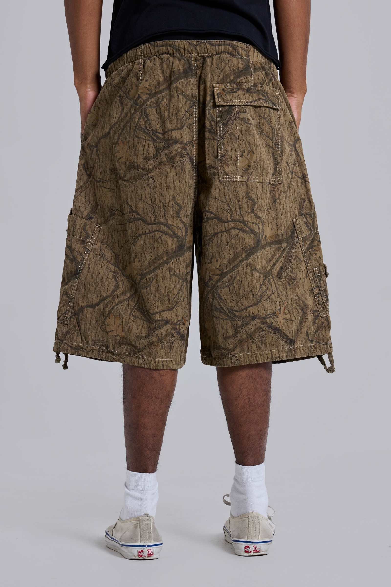 Forest Camo Parachute Shorts