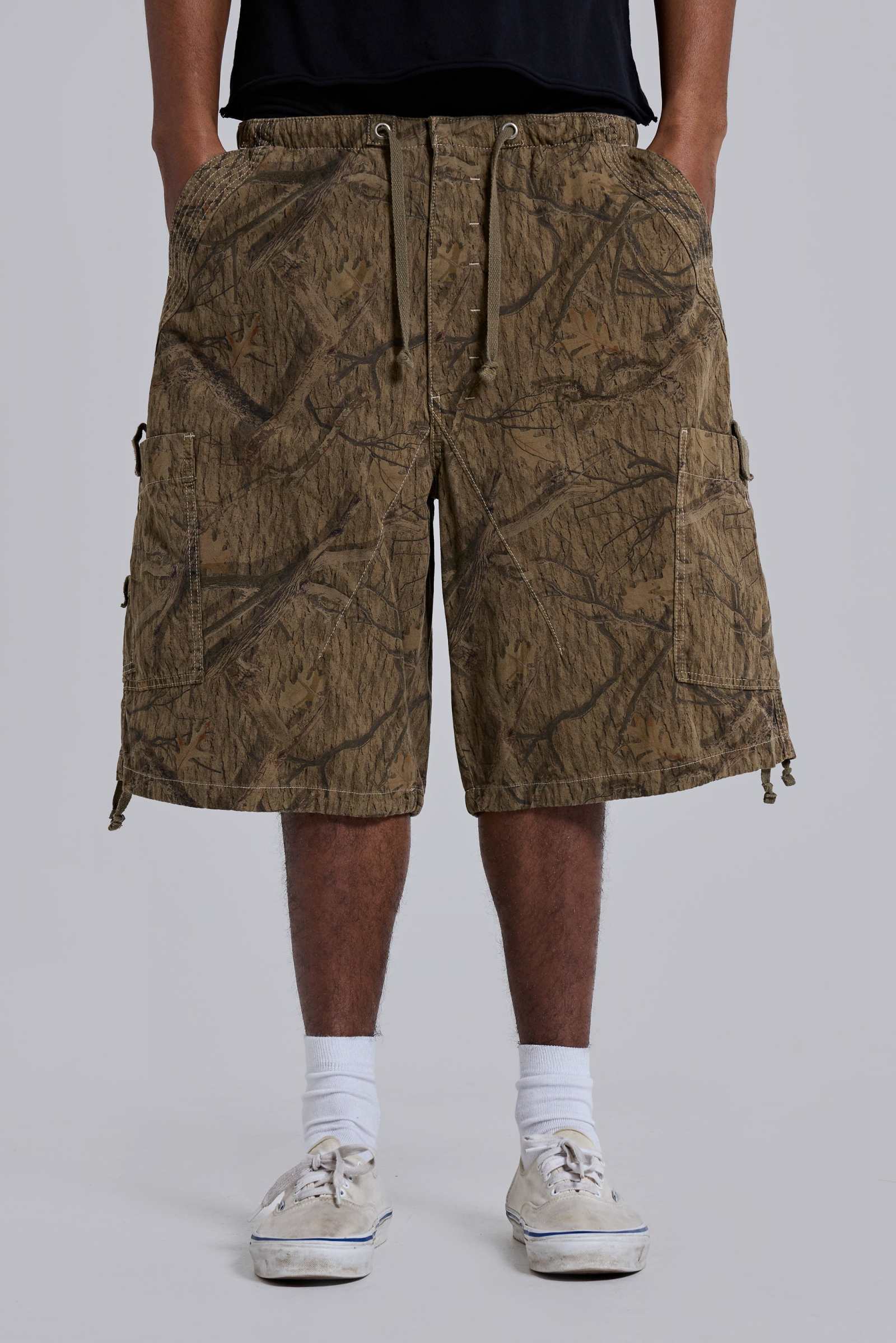 Forest Camo Parachute Shorts