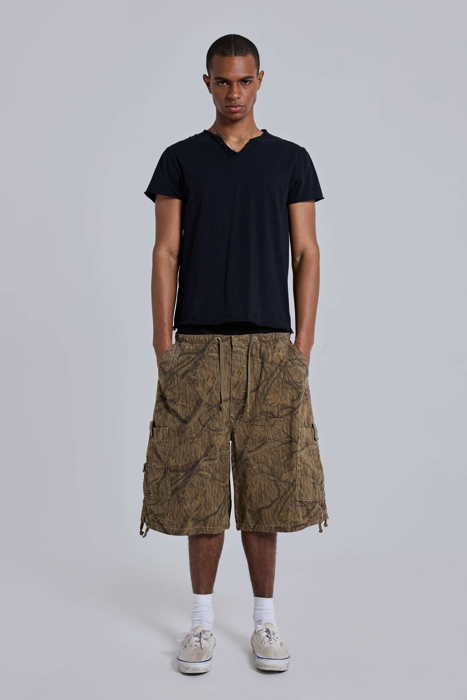 Forest Camo Parachute Shorts