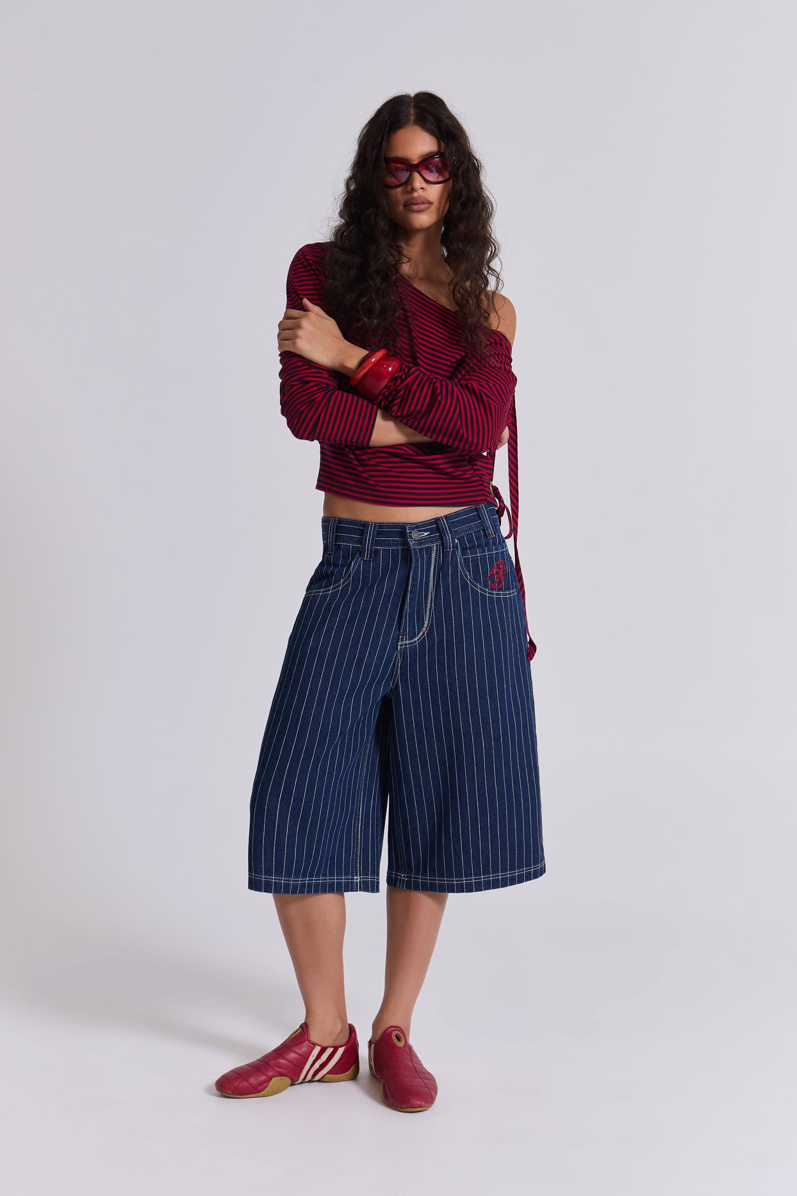 Ollie Pinstripe Jorts