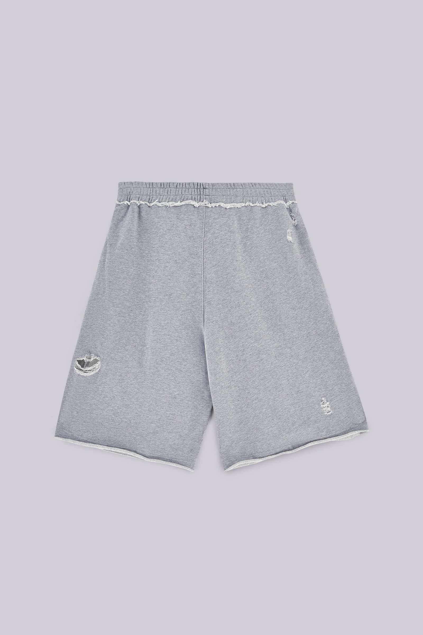 Grey Distressed Monster Shorts
