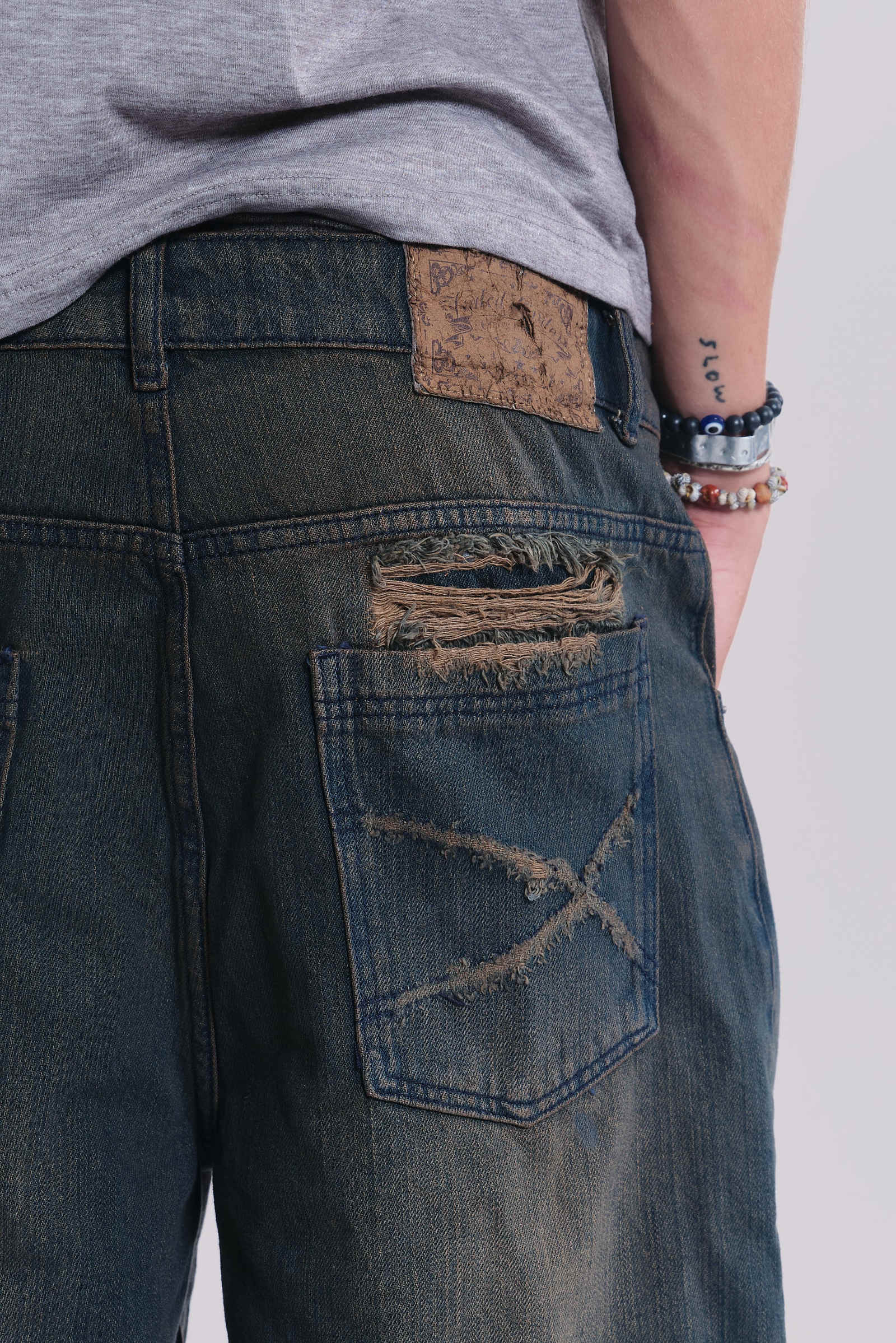 関税送料込【JADED LONDON】Dark Vintage Wash Glasto Shorts Dark Vintage Wash Glasto Shorts | Jaded London | Clothing