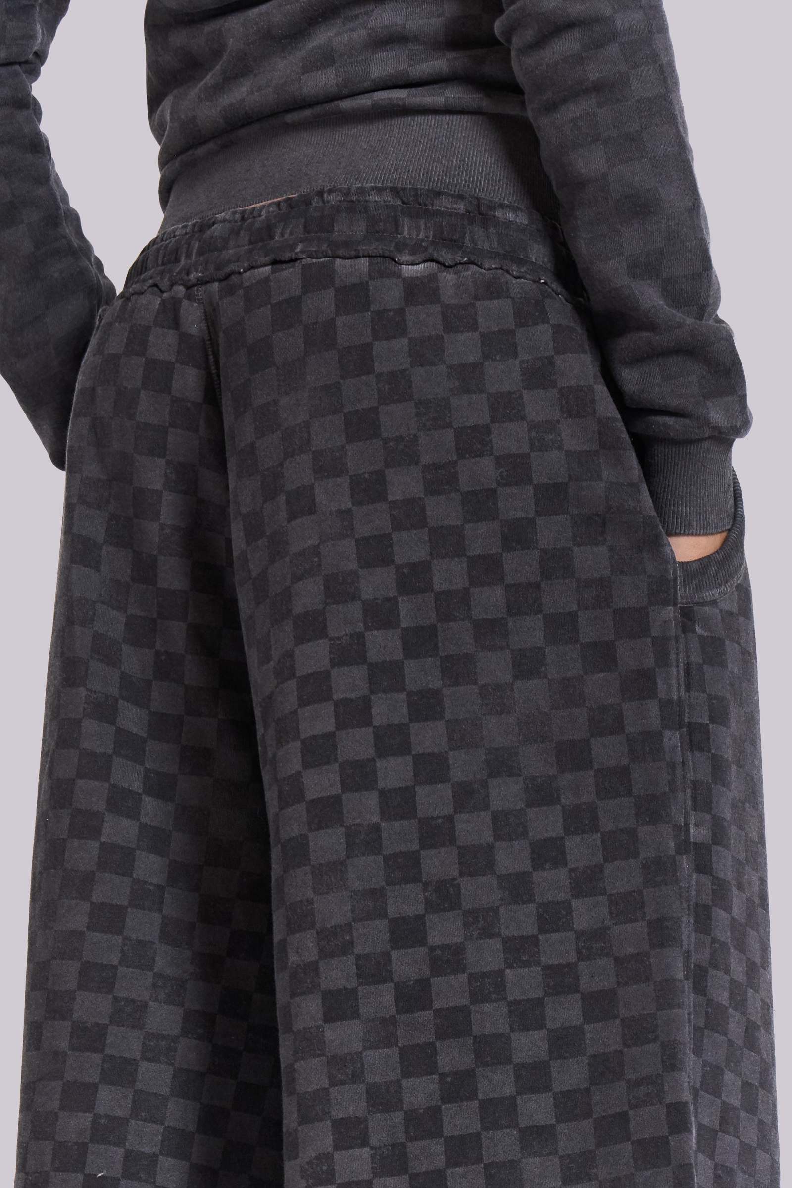 Checkerboard Monster Jogger Baggy Shorts