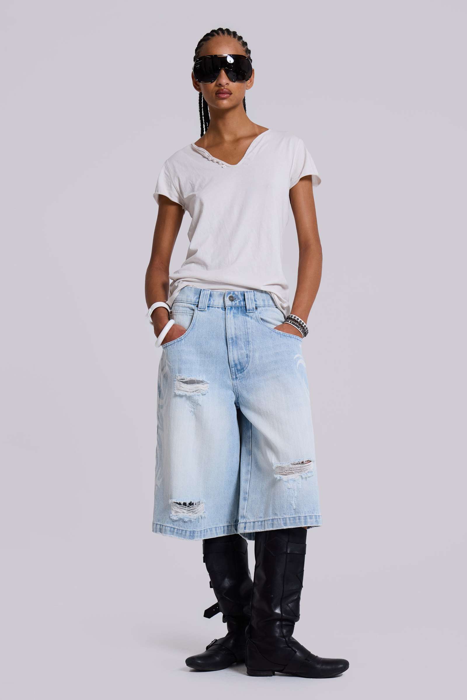 JADED LONDON Bleach Blade Colossus Jorts(関税/送料込) Bleach Blade Colossus Jorts | Jaded London | Clothing