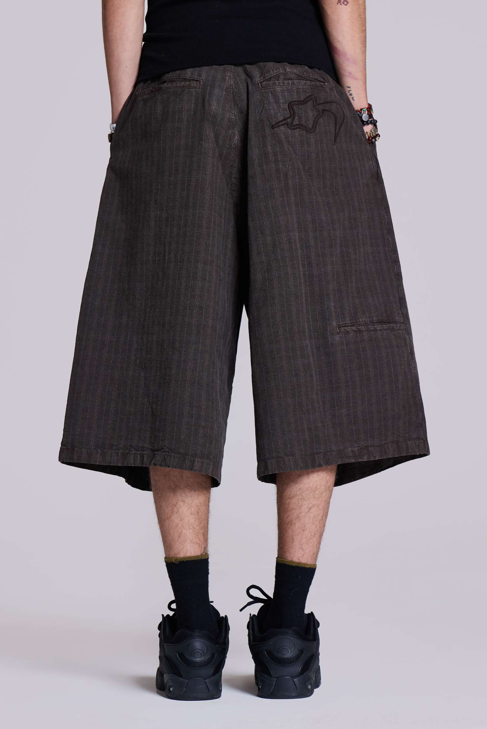 Brown Check Jumbo Jorts