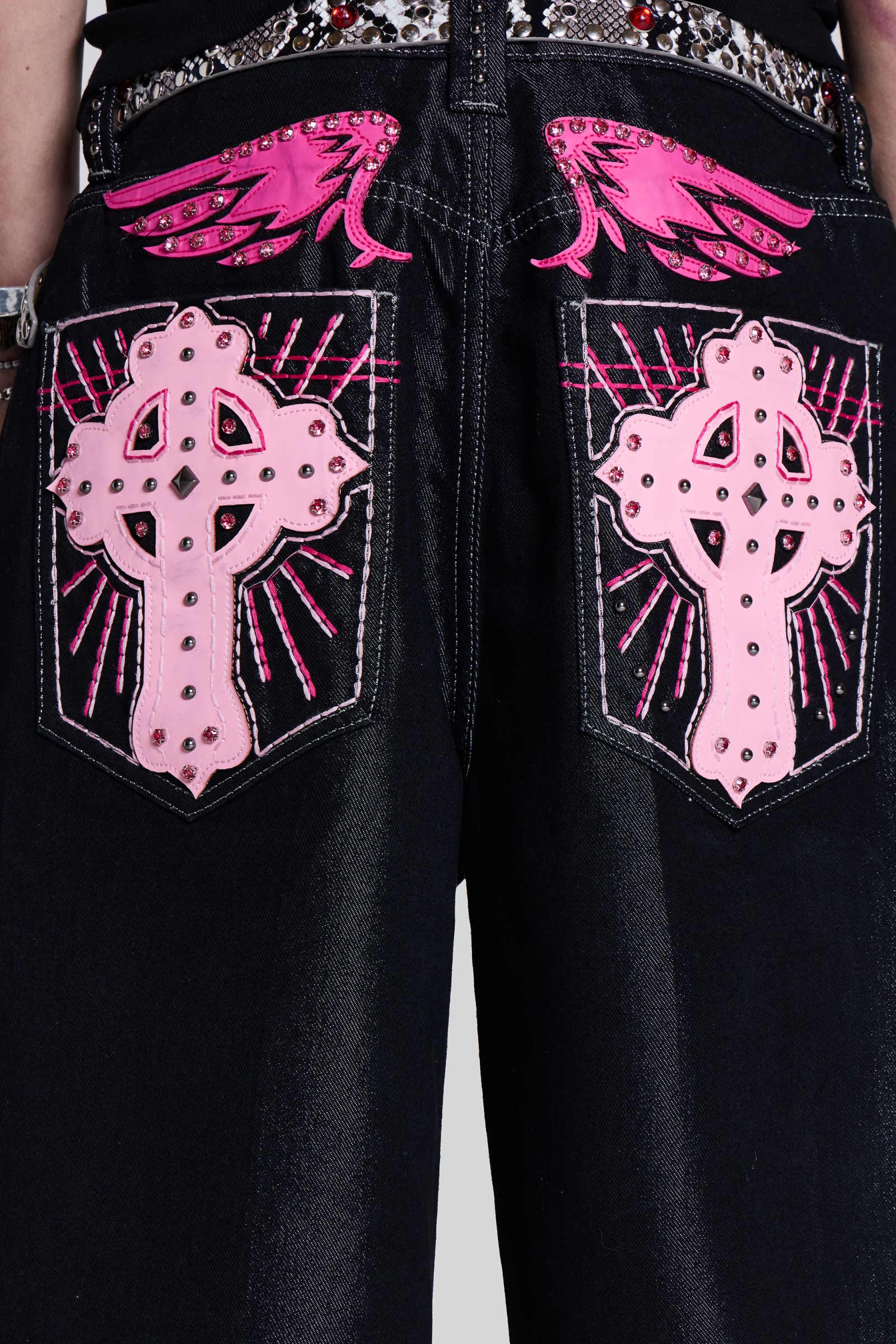 【JADED LONDON】Sapphire Cross Colossus Jorts Sapphire Cross Colossus Shorts | Jaded London | Clothing