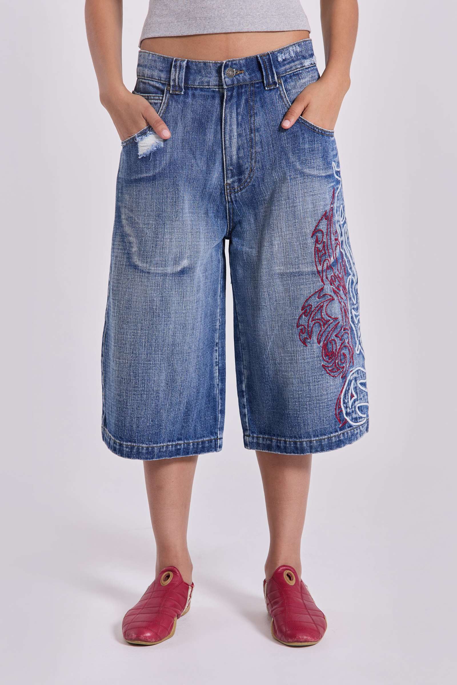 【JADED LONDON】Layered Tribal XL Colossus Jorts Layered Tribal XL Colossus Jorts | Jaded London | Clothing