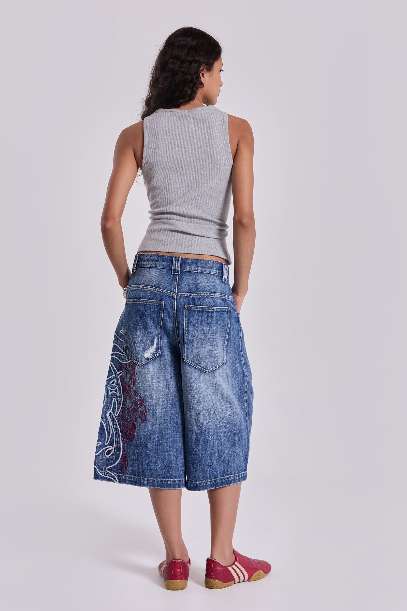 Layered Tribal XL Colossus Jorts | Jaded London | Clothing