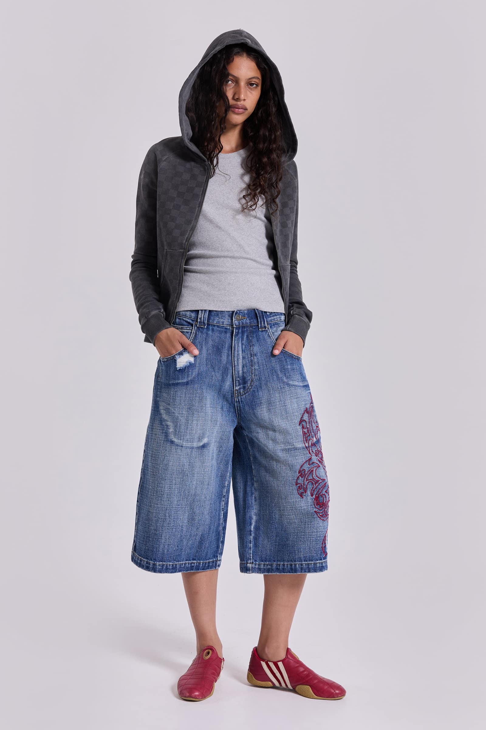 Layered Tribal XL Colossus Jorts | Jaded London | Clothing