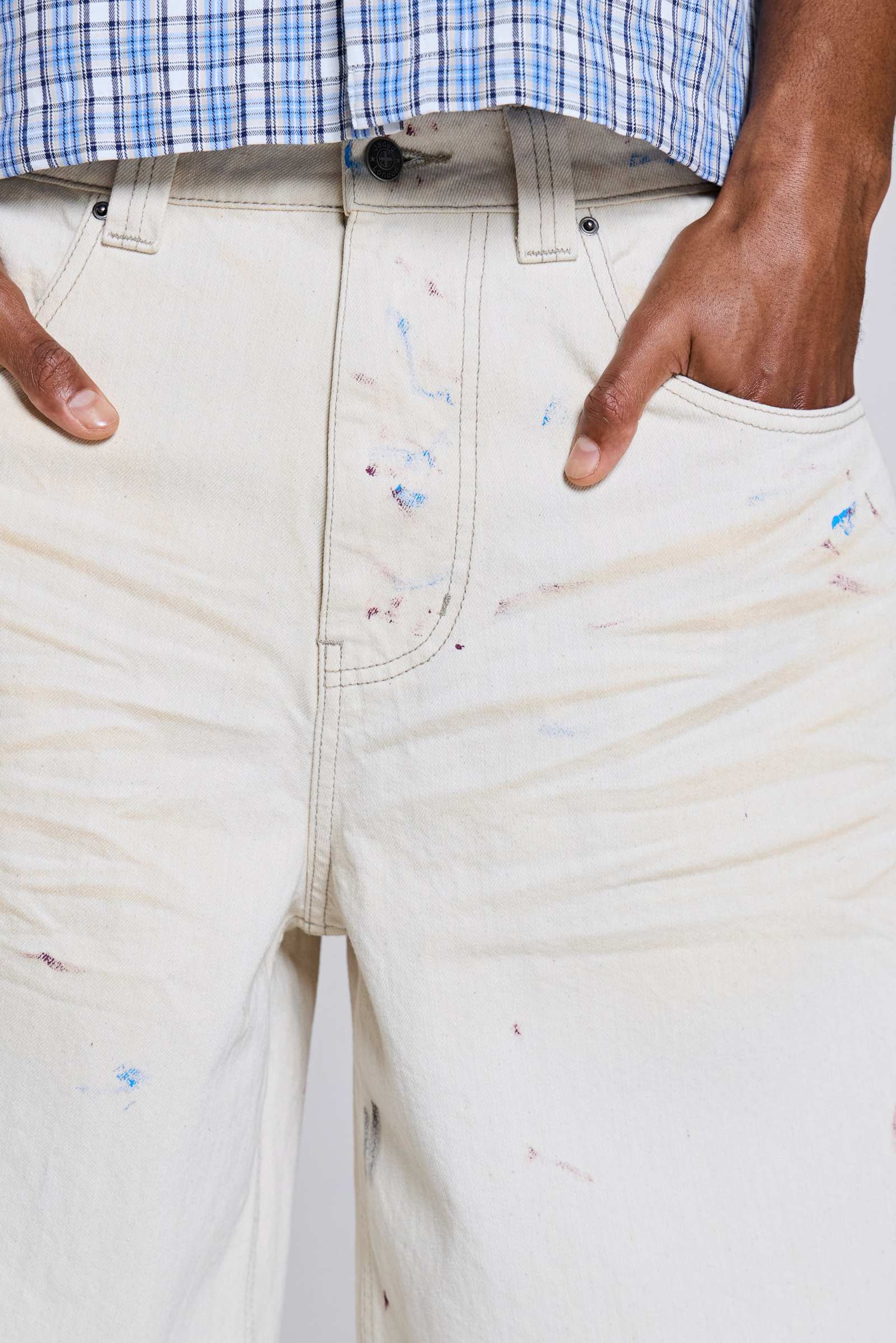 Ecru Paint Colossus Jorts