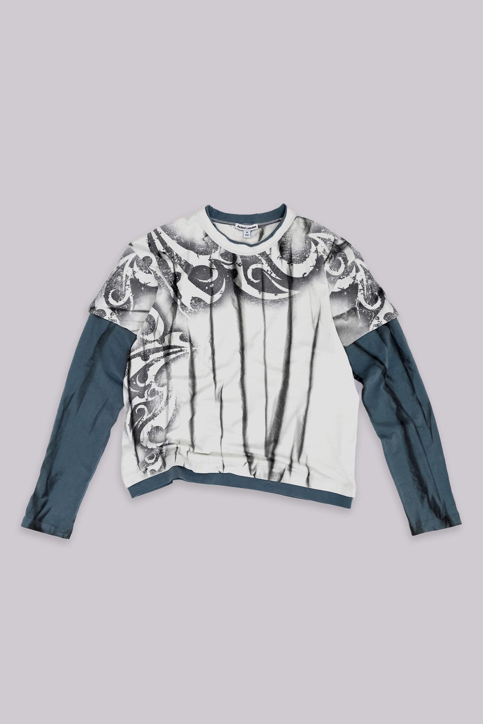 JADED LONDON Waves Double Layer Long-sleeve Top(関税/送料込) Waves Double Layer Long-sleeve Top | Jaded London | Clothing