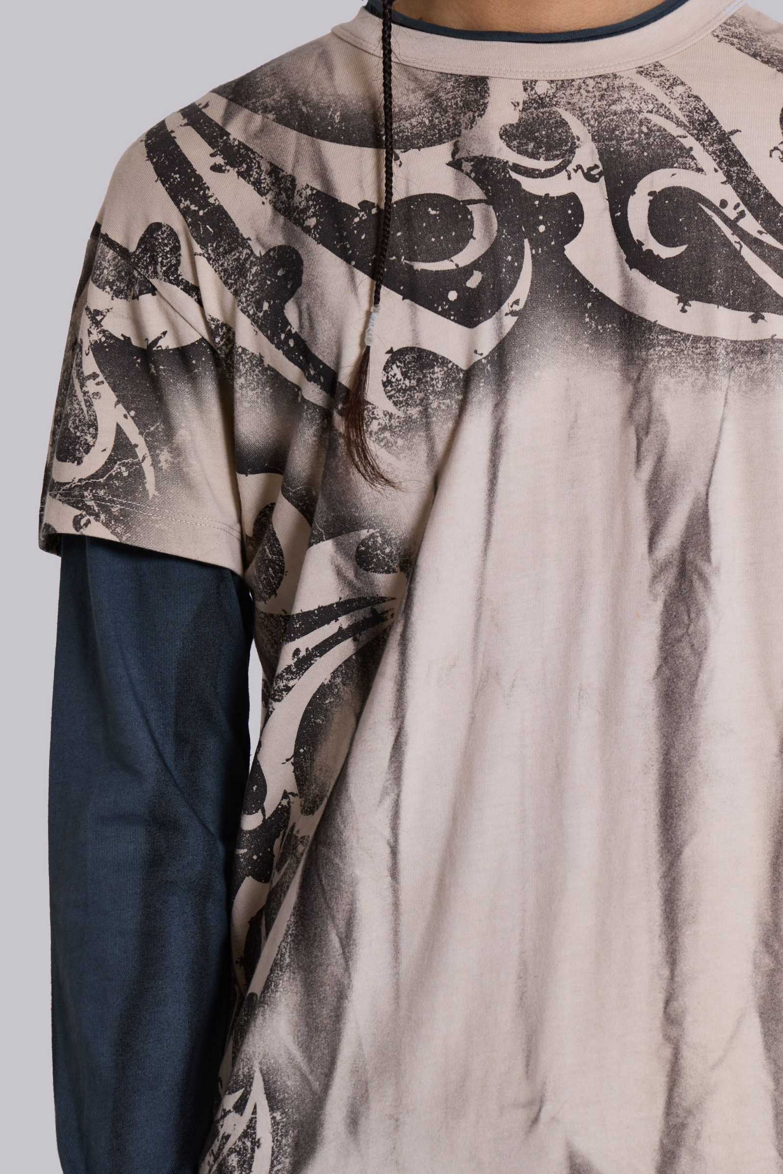 【大人気★】Jaded London Wave ダブルレイヤー 長袖 トップス Waves Double Layer Long-sleeve Top | Jaded London | Clothing