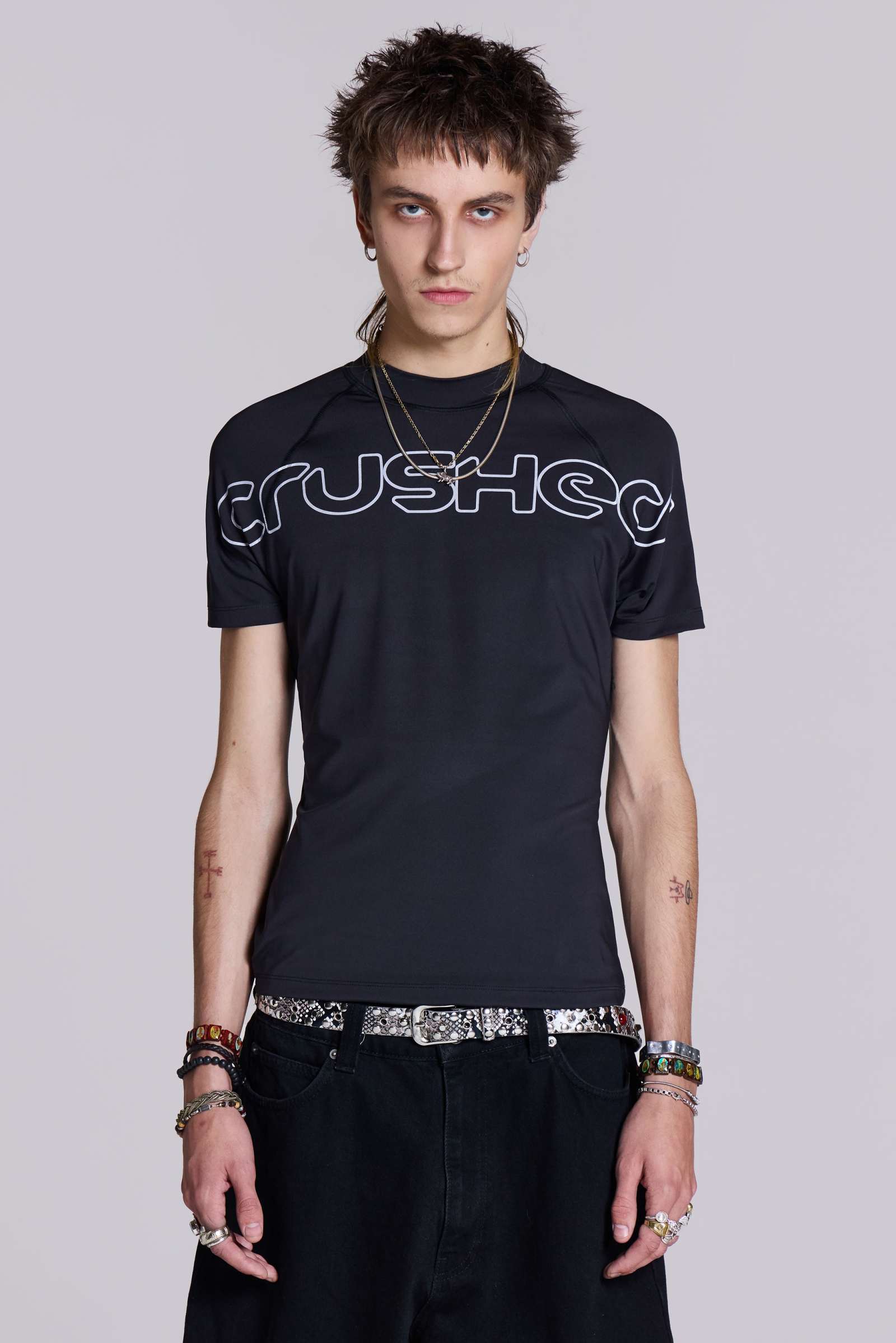 送料込み/日本未入荷 クラッシュ Tシャツ JADEDLONDON Crushed Short Sleeve T-Shirt | Jaded London | Clothing